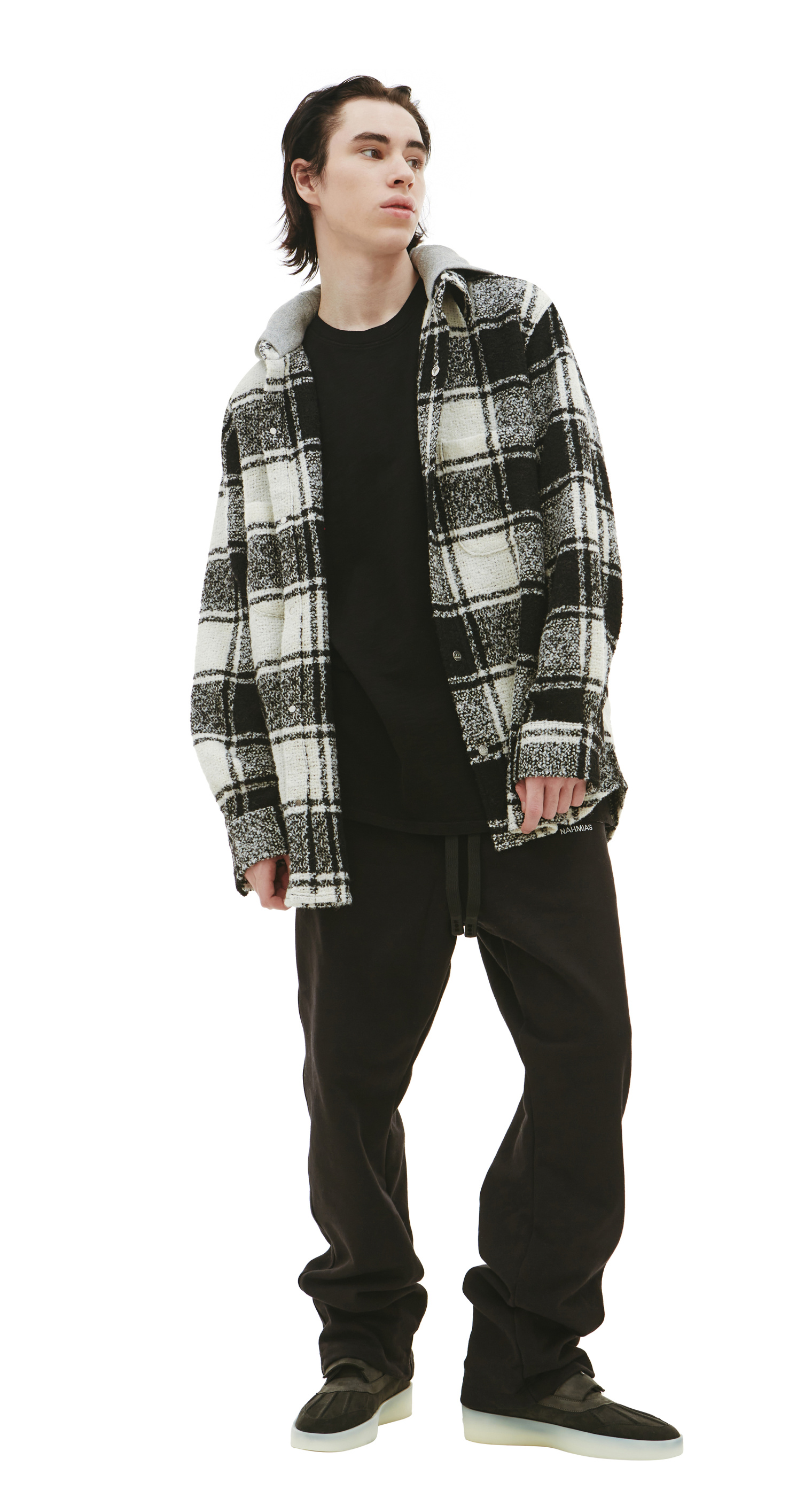 Nahmias Flannel shirt with hooded