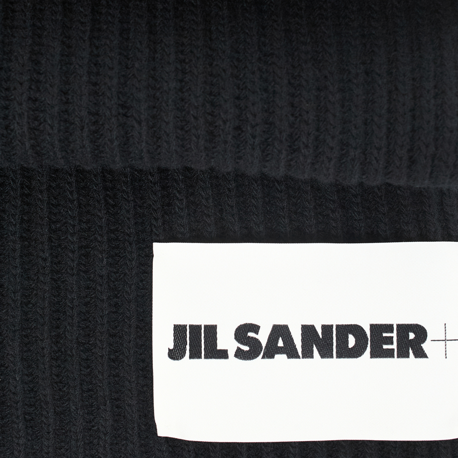 Jil Sander Wool scarf with patch