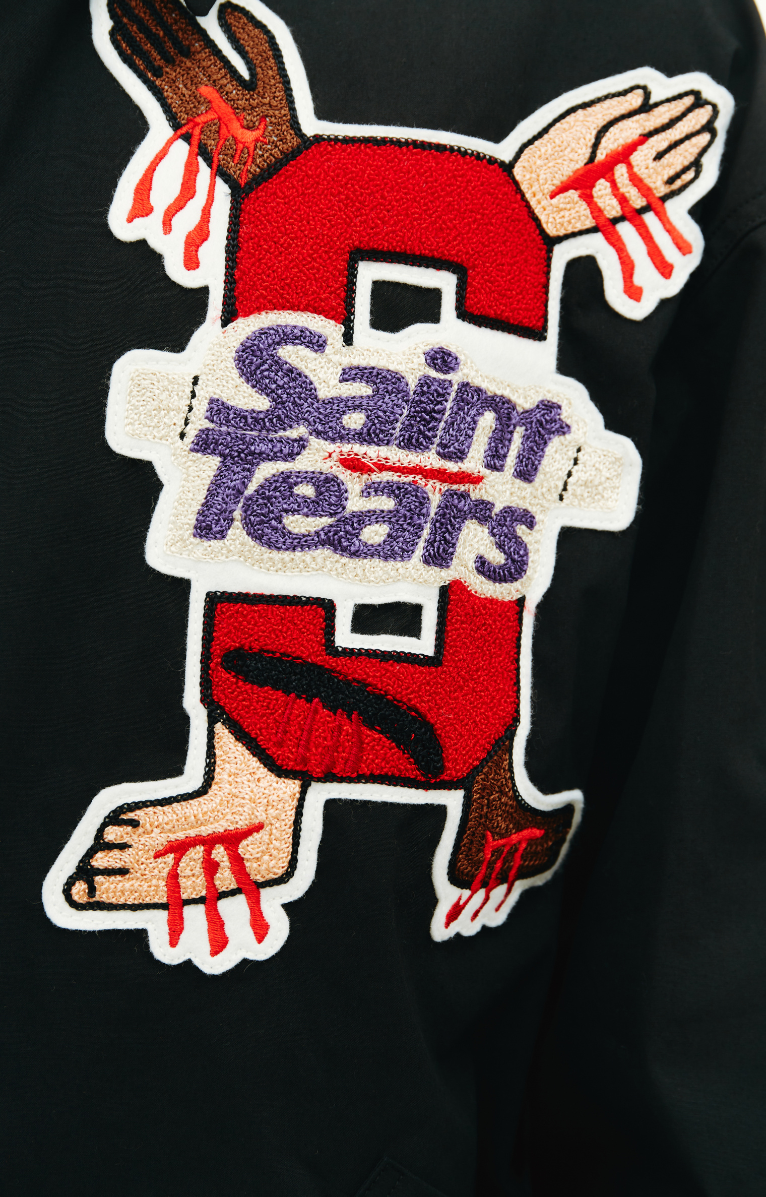 Saint Michael Куртка Denim Tears x Saint Michael с нашивками