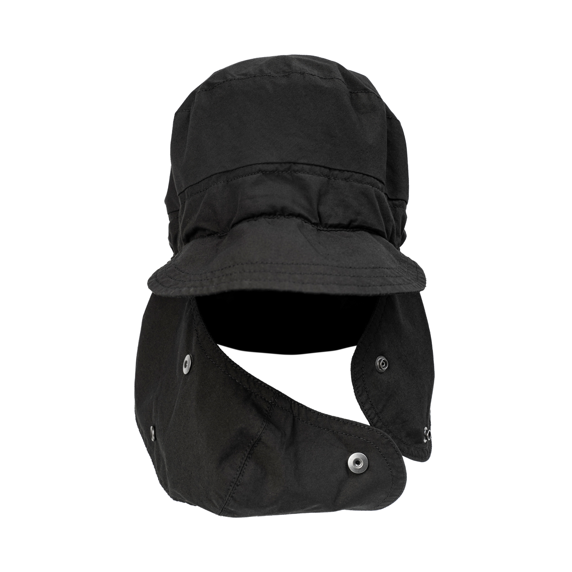 The Viridi-Anne Black Cotton mask cap
