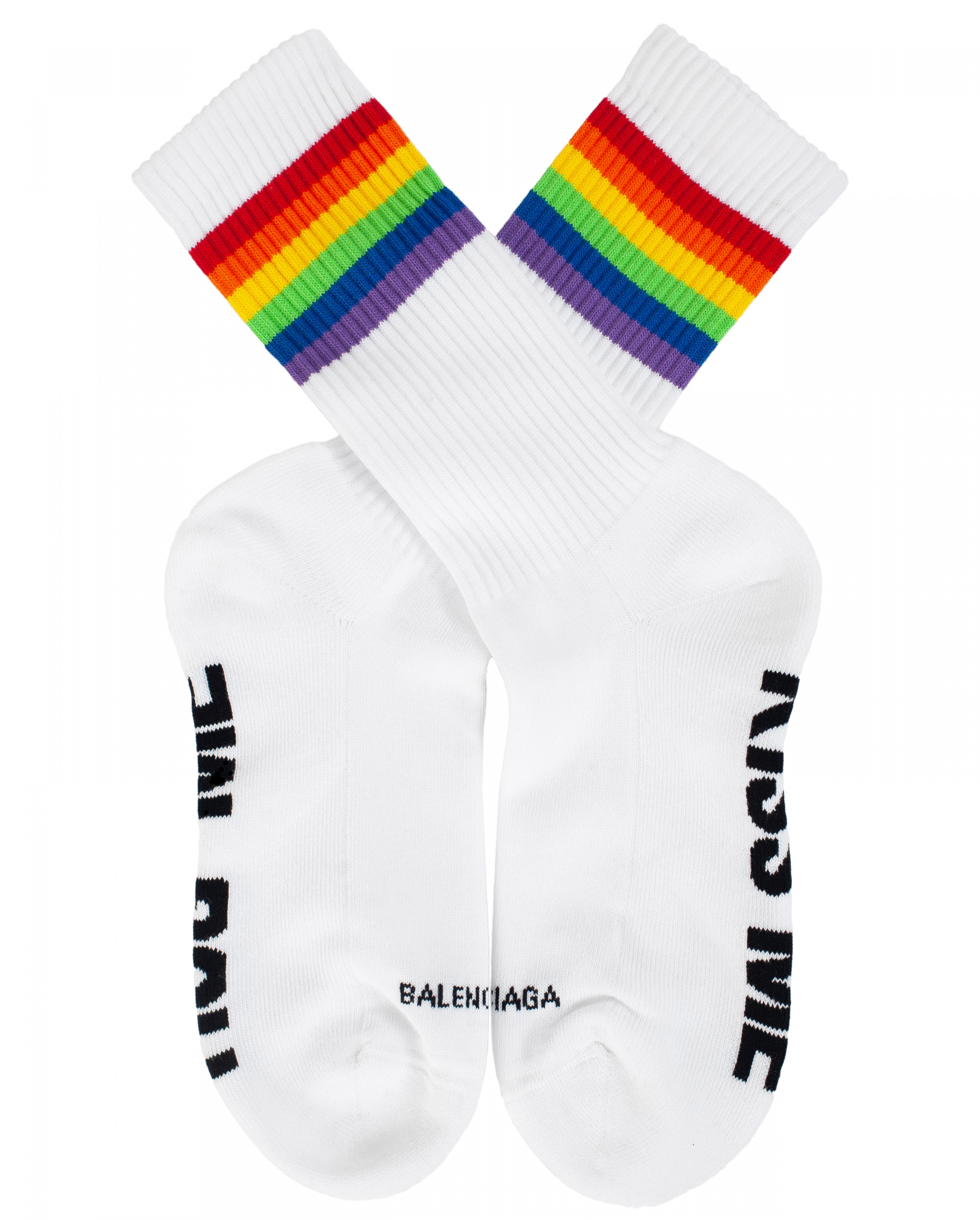 Balenciaga Белые носки Rainbow