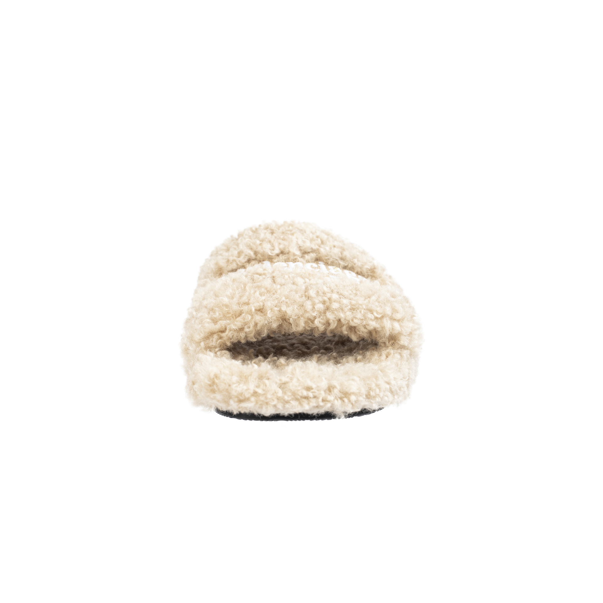 Balenciaga Beige Furry slippers