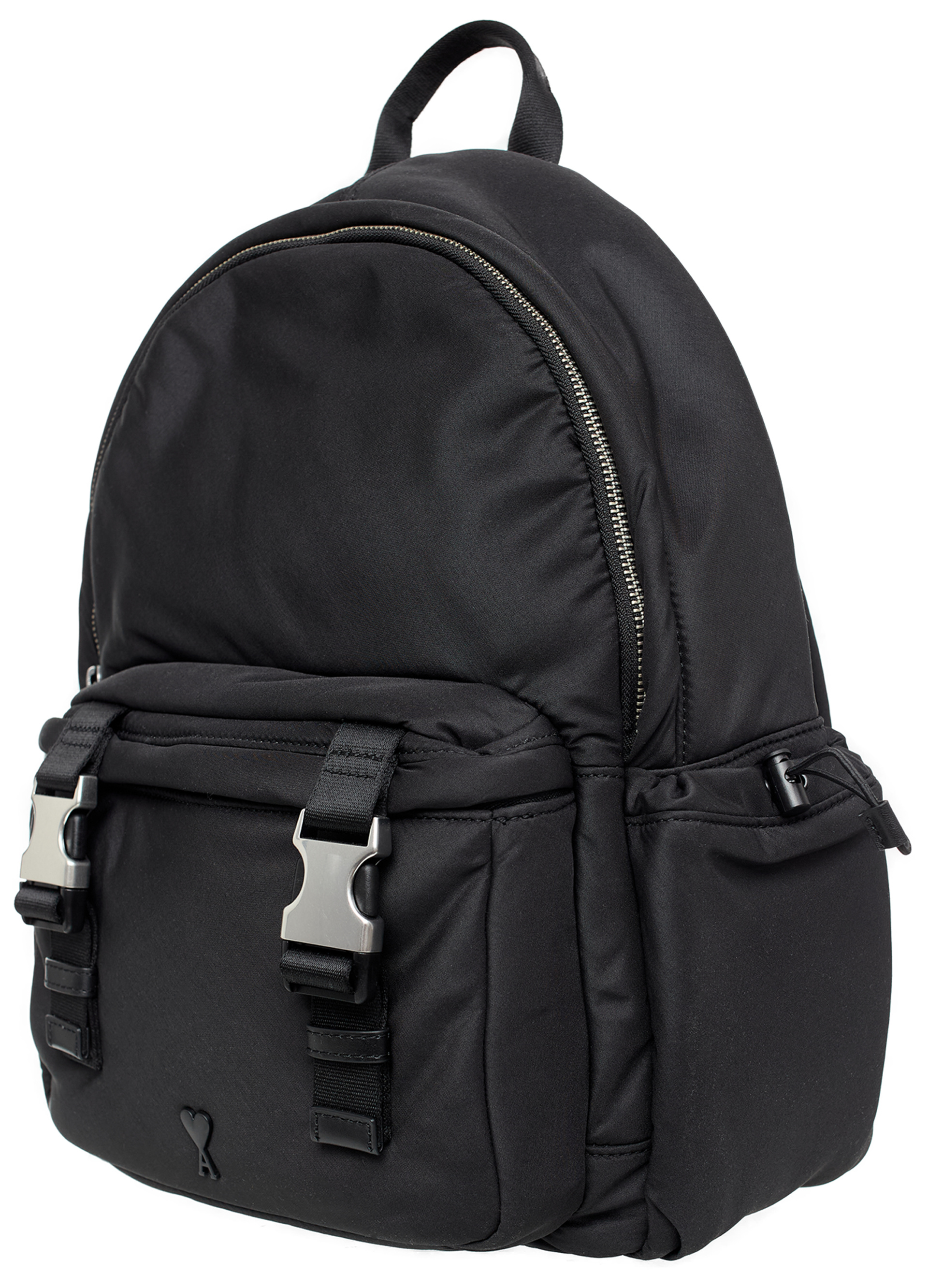 AMI PARIS Black logo backpack