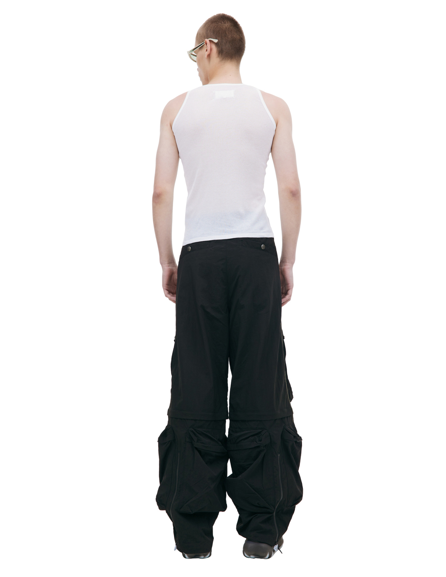 Maison Margiela White ribbed tank top