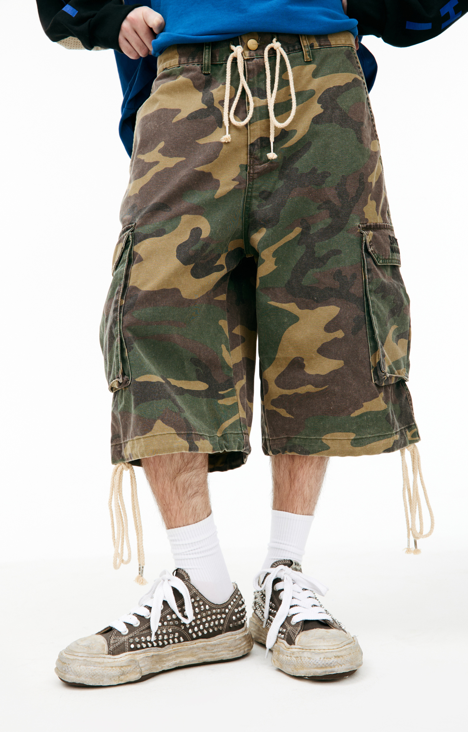 Satoshi Nakamoto Camouflage monoprint shorts