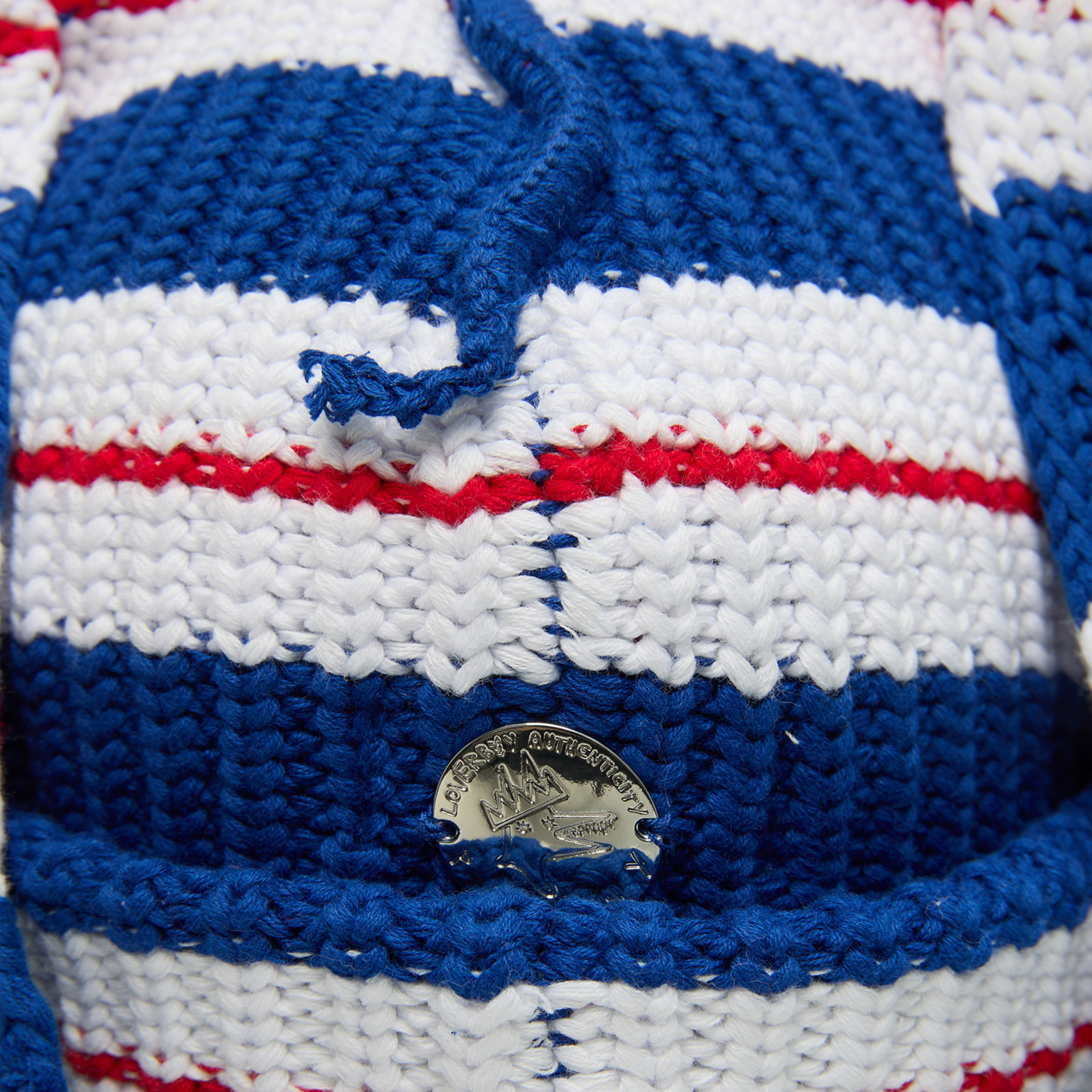 CHARLES JEFFREY LOVERBOY Knitted striped beanie