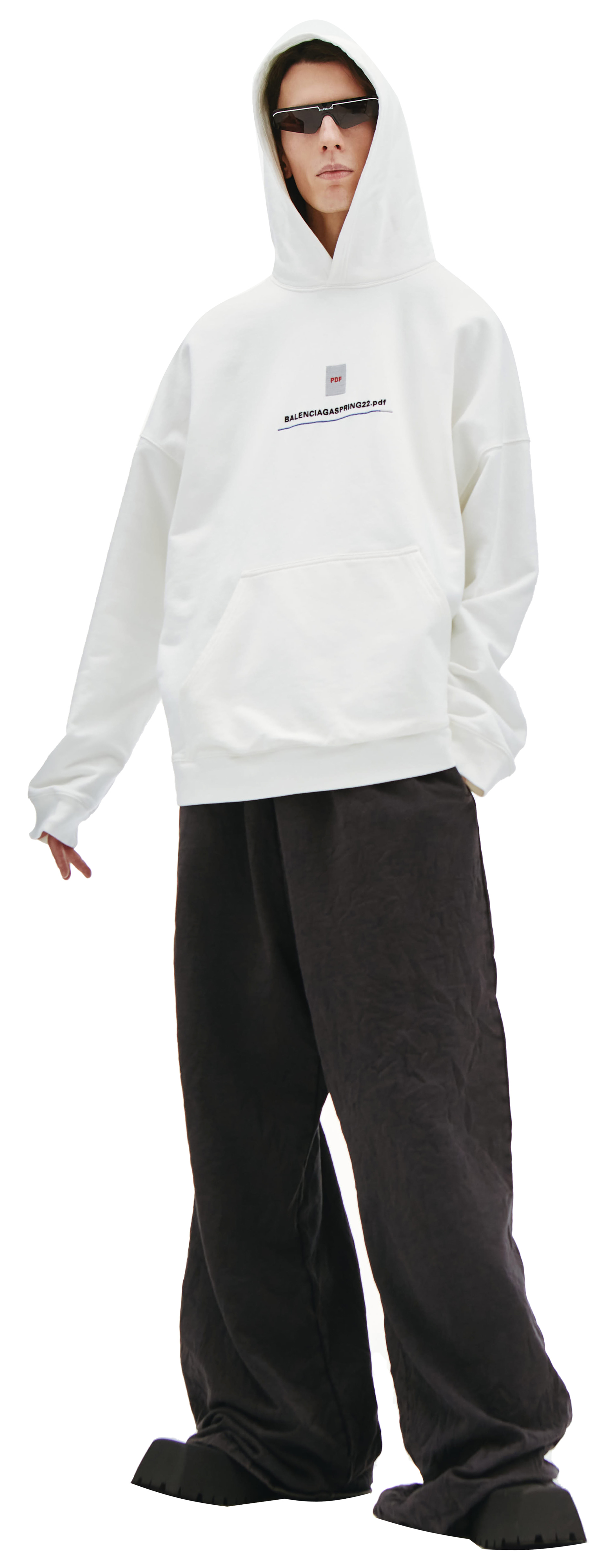 Balenciaga PDF Cotton Hoodie