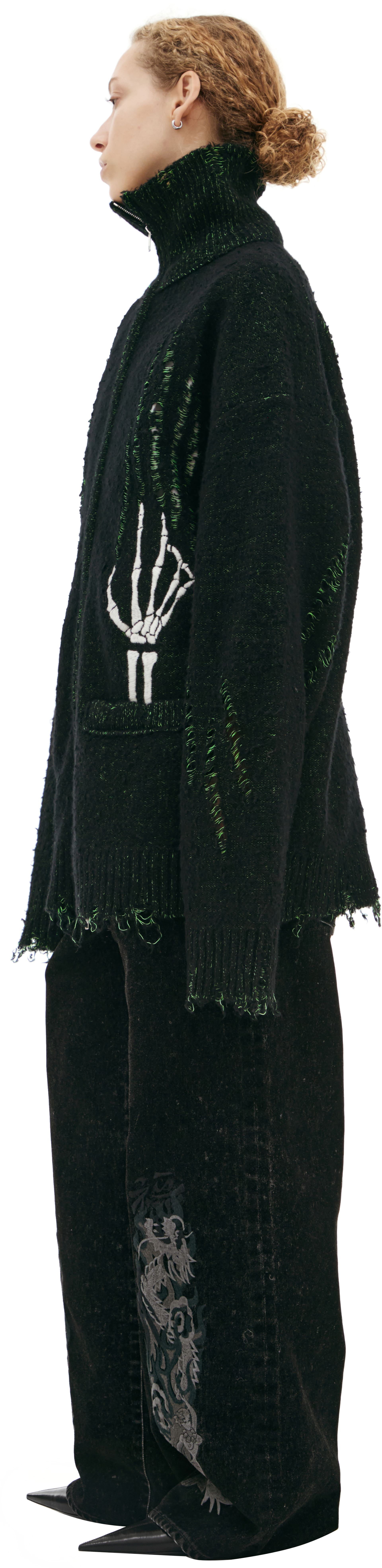Doublet Cardigan with skeleton sleeves