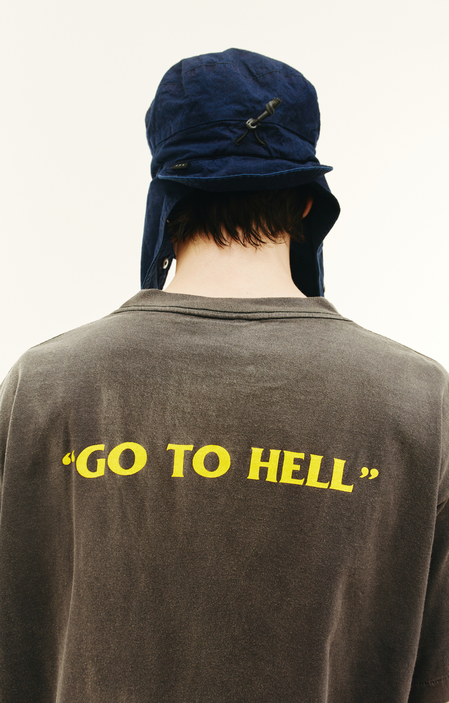 Buy Saint Michael men black go to hell faded t-shirt for €315 