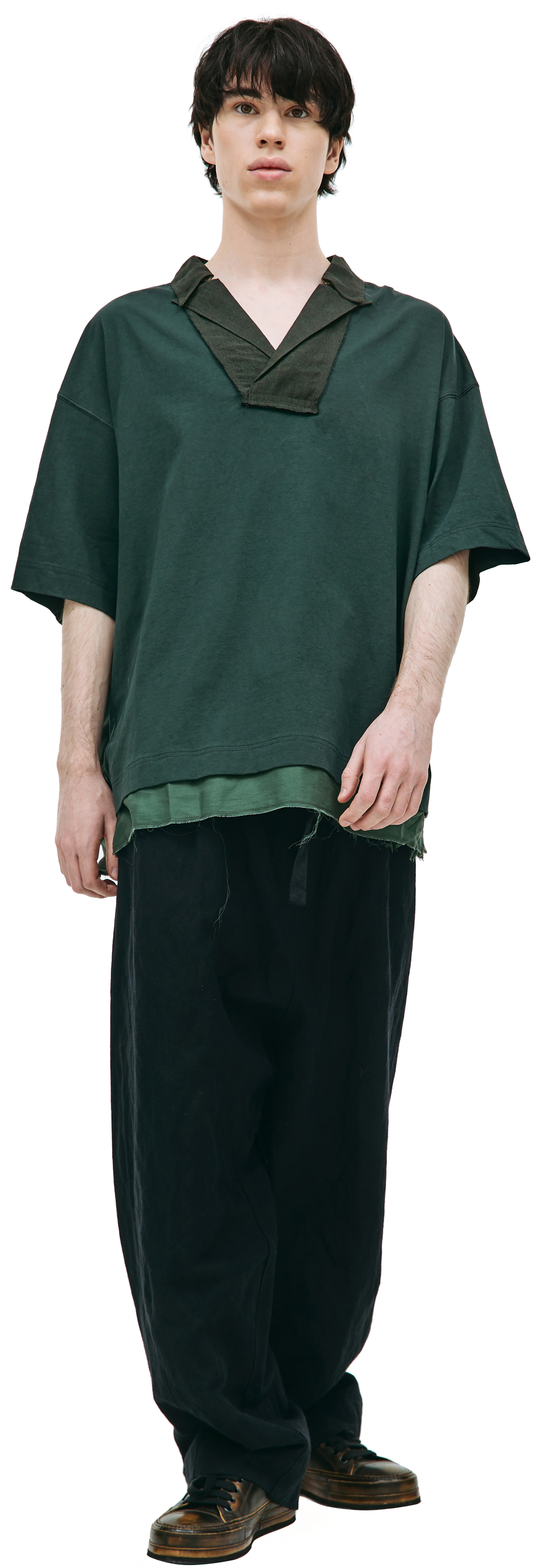 Ziggy Chen Комбинированная футболка с воротником-поло