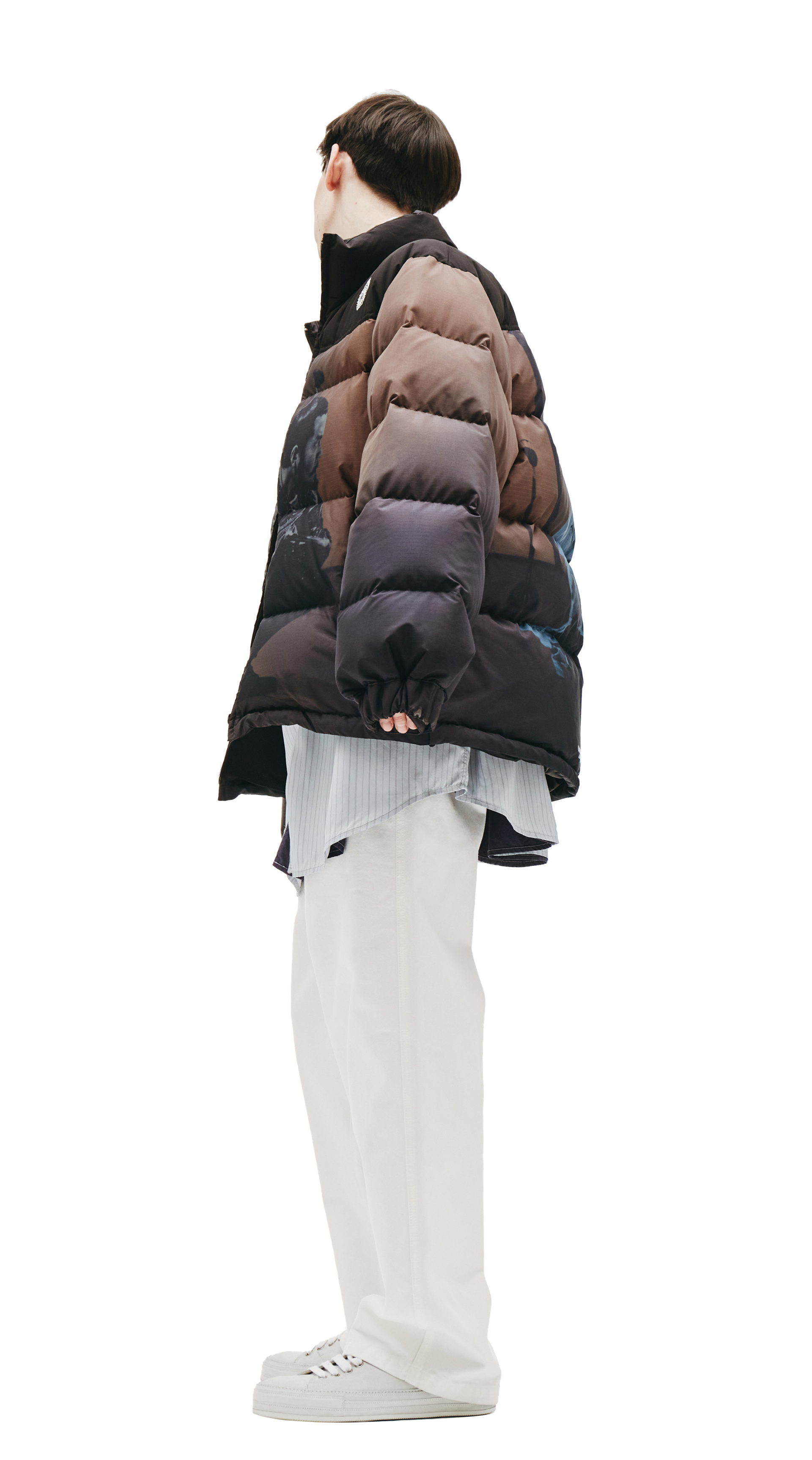 Undercover Brown Printed Down Jacket