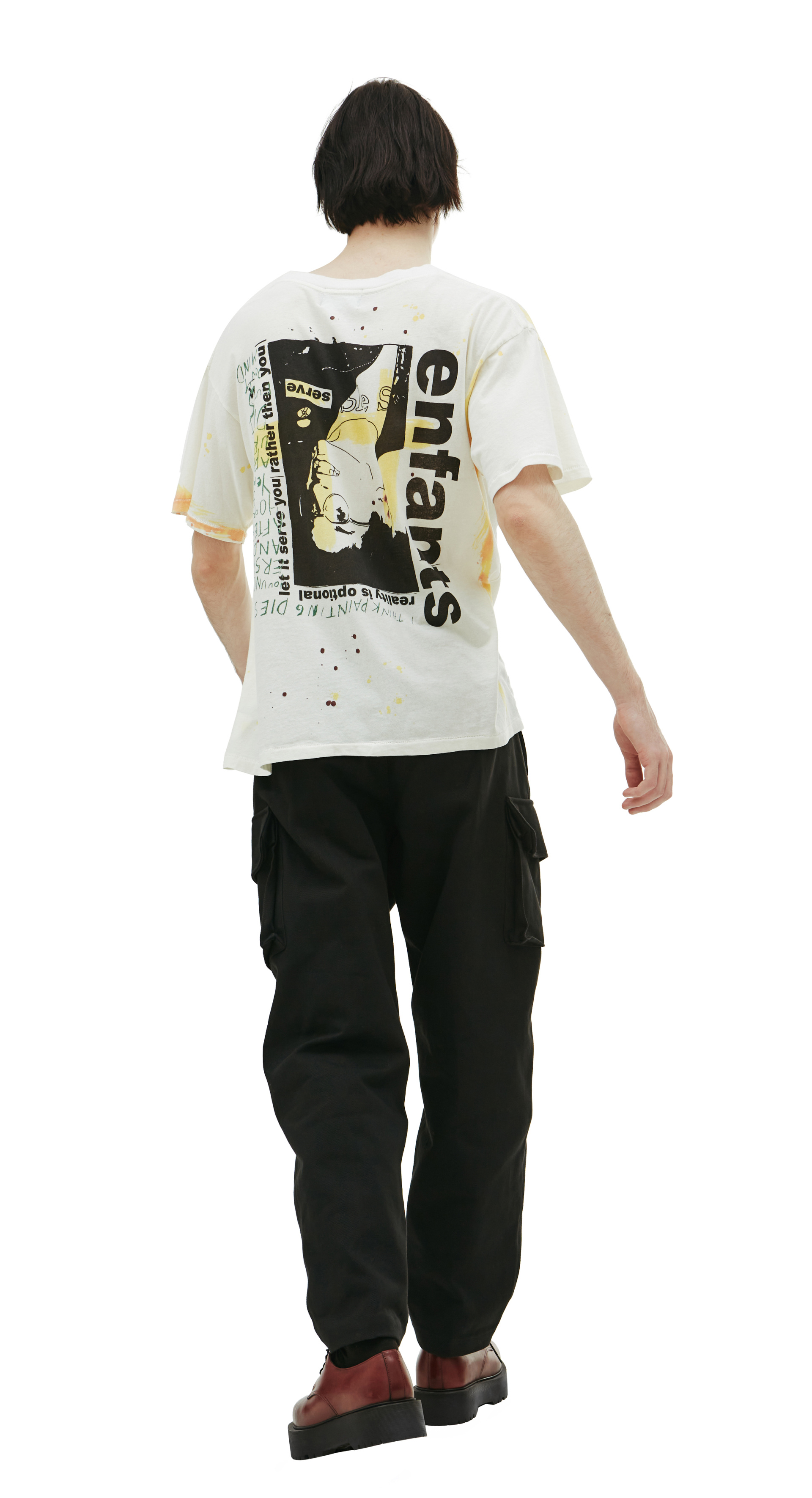 Enfants Riches Déprimés \'Reality is optional\' t-shirt with paint