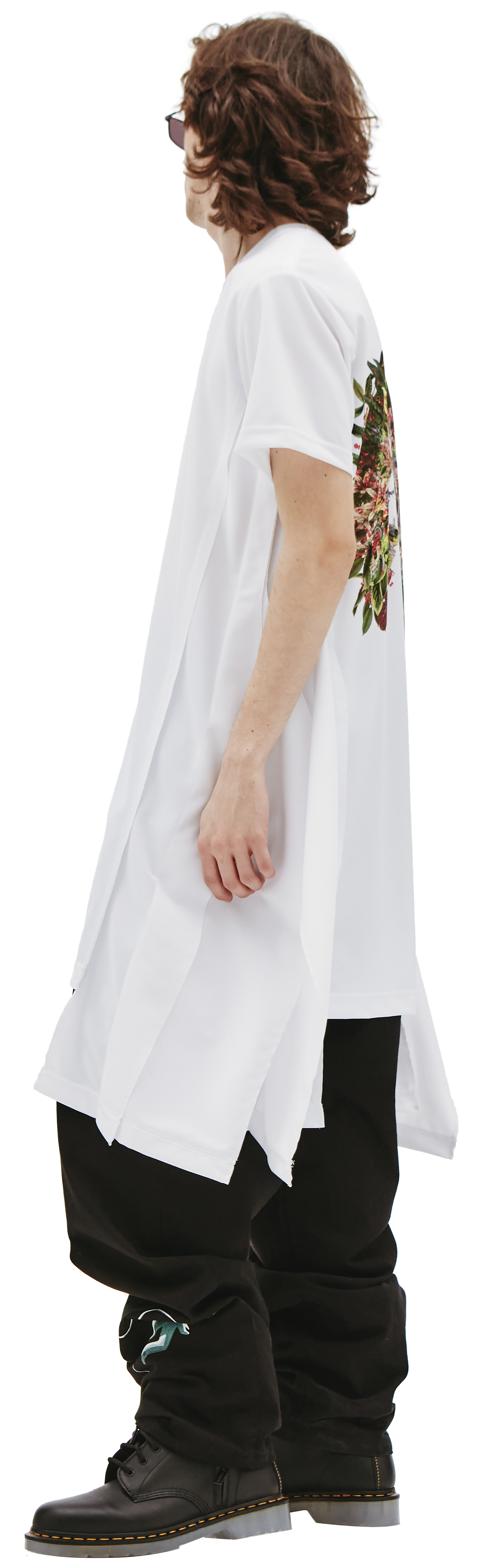 Comme des Garcons Homme plus Asymmetric  printed t-shirt