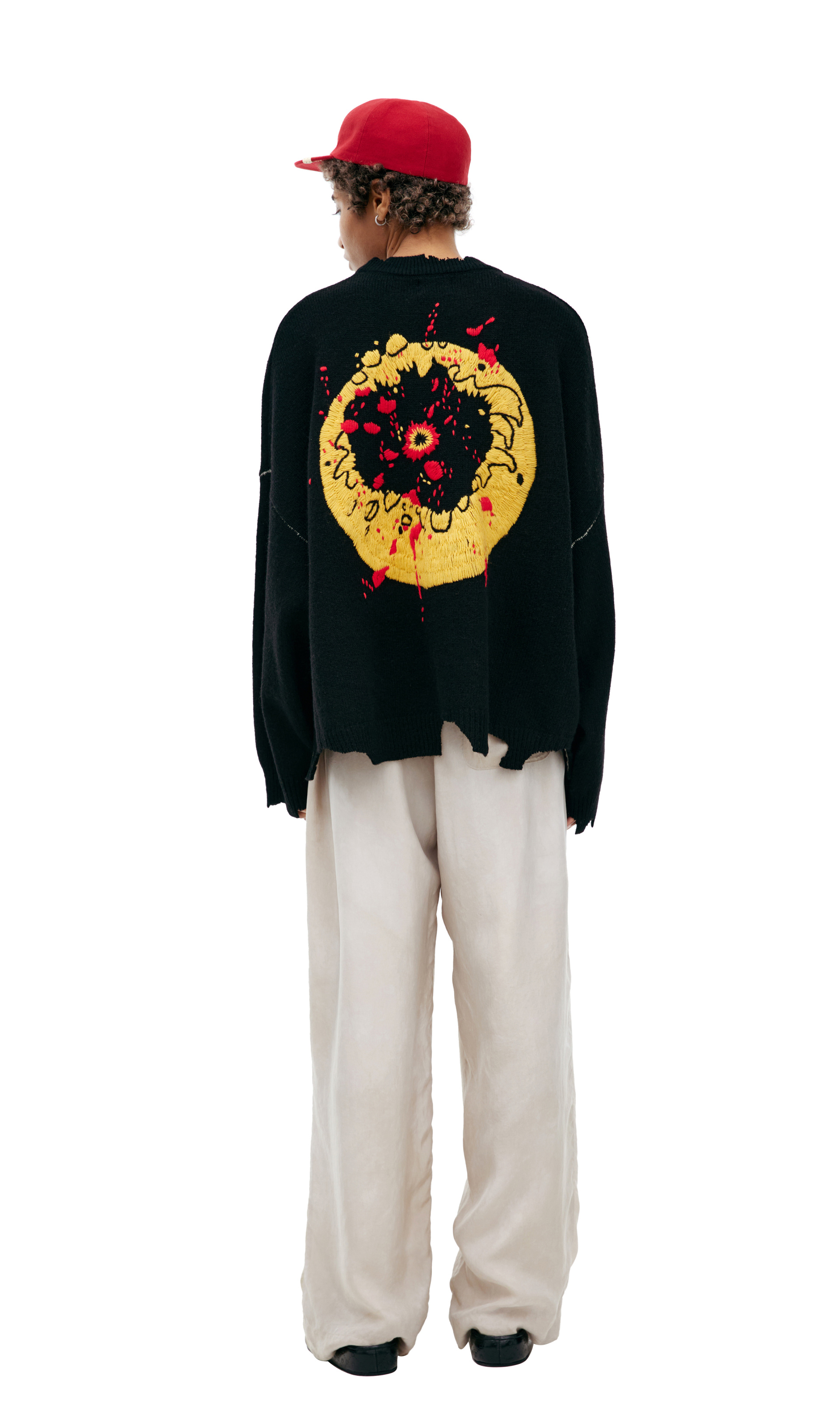 Saint Mxxxxxx Embroidered knit sweater