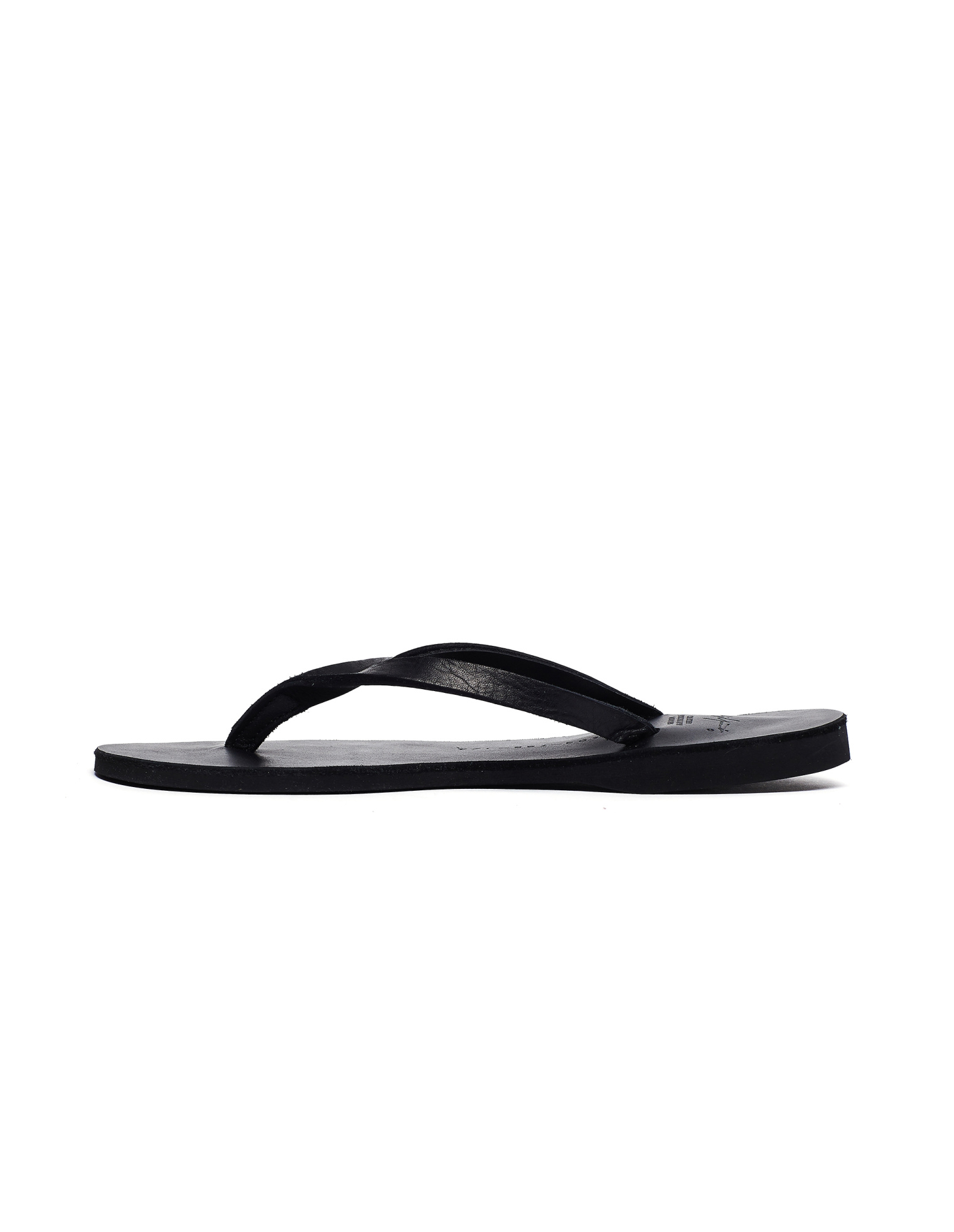 Yohji Yamamoto Black Leather Flip-Flops