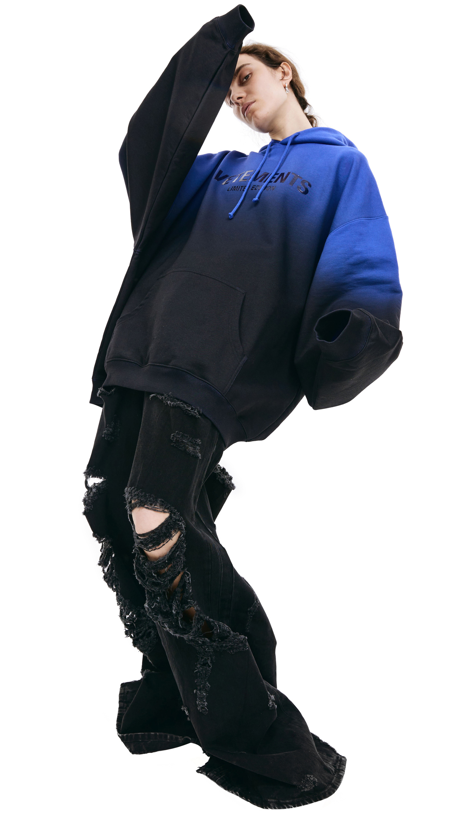 VETEMENTS Оверсайз худи с градиентом