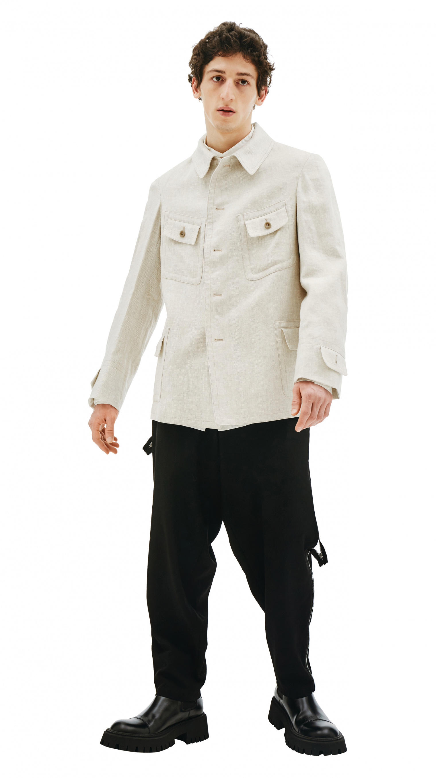 Maison Margiela Linen Jacket With Pockets