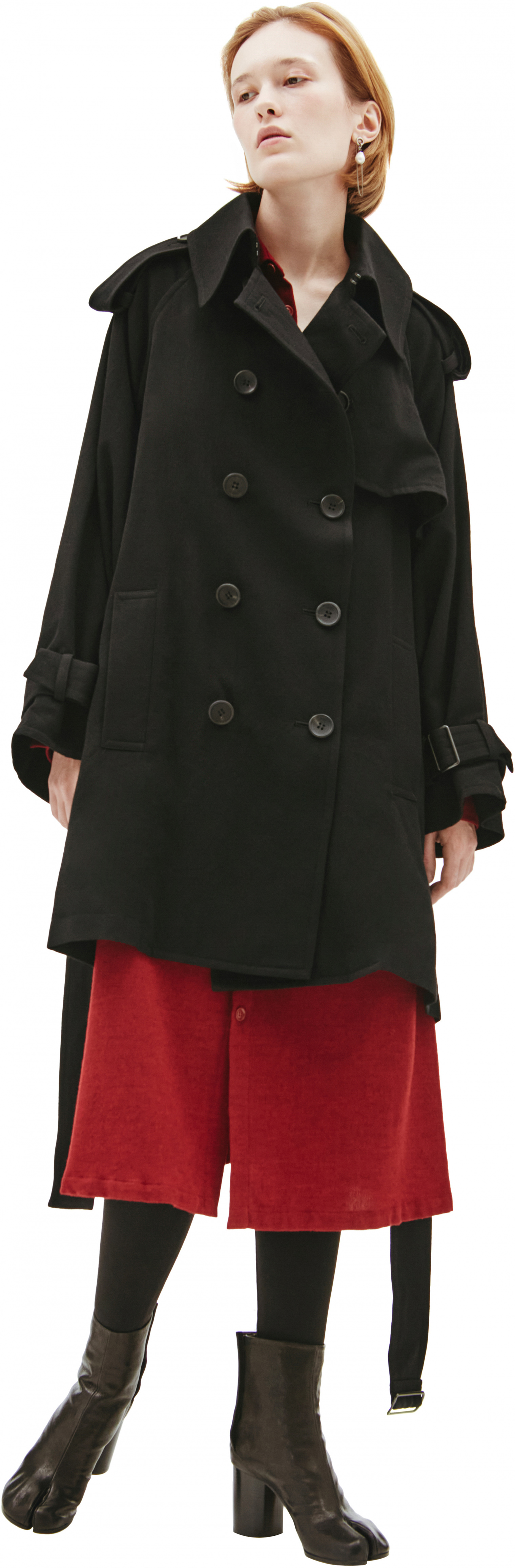 Yohji Yamamoto Black wool Trench Coat