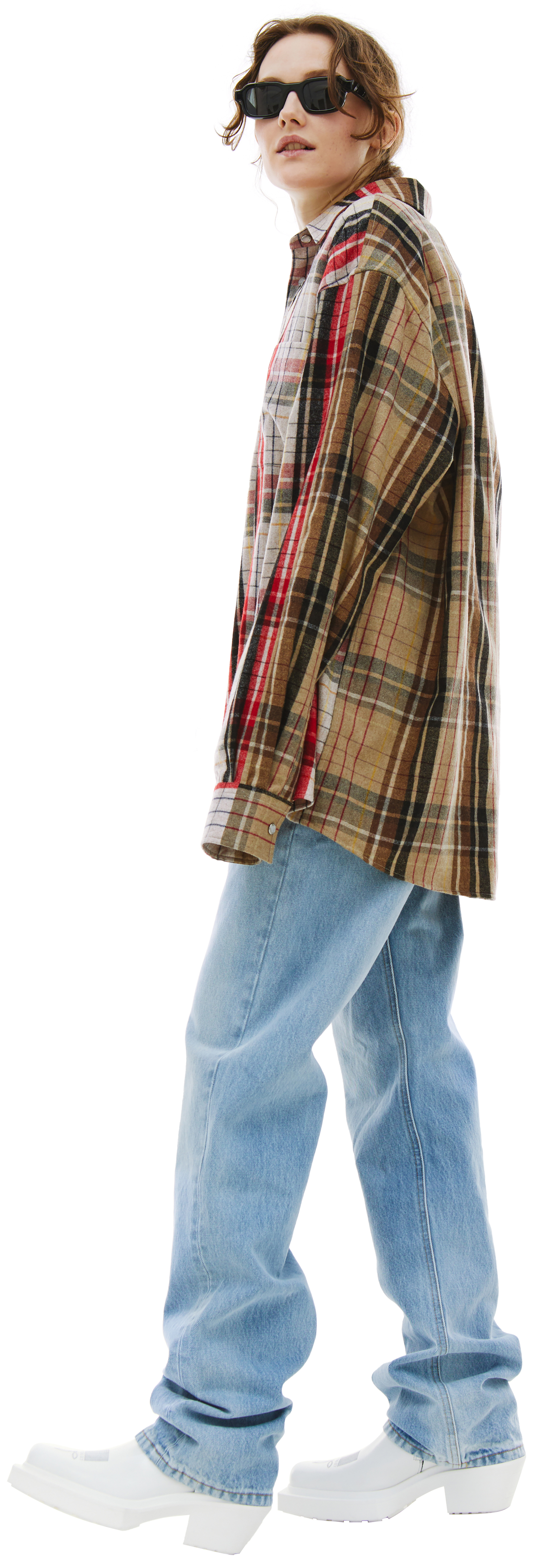 VTMNTS Barcode Plaid Shirt