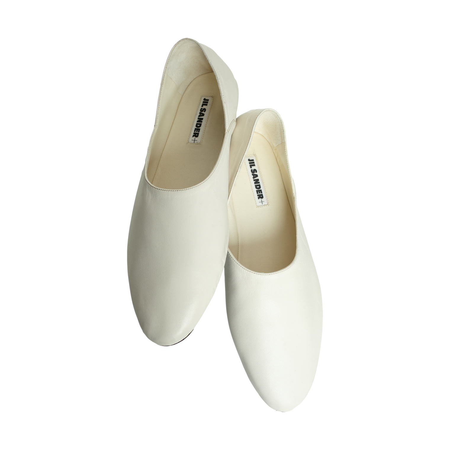 Jil Sander White leather slippers
