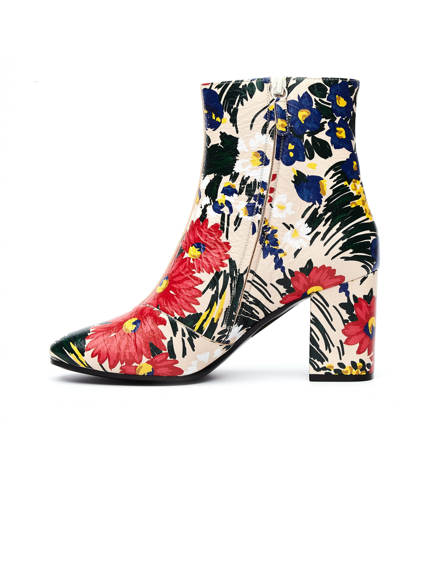 Balenciaga Flower Printed Leather Ville Boots