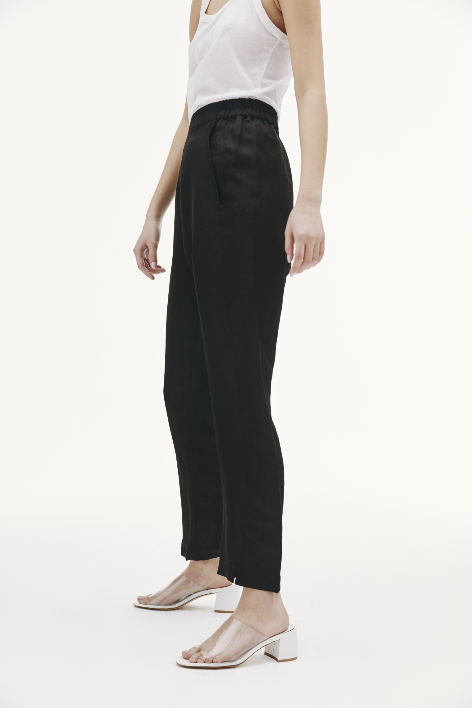 Ann Demeulemeester Black Linen Trousers