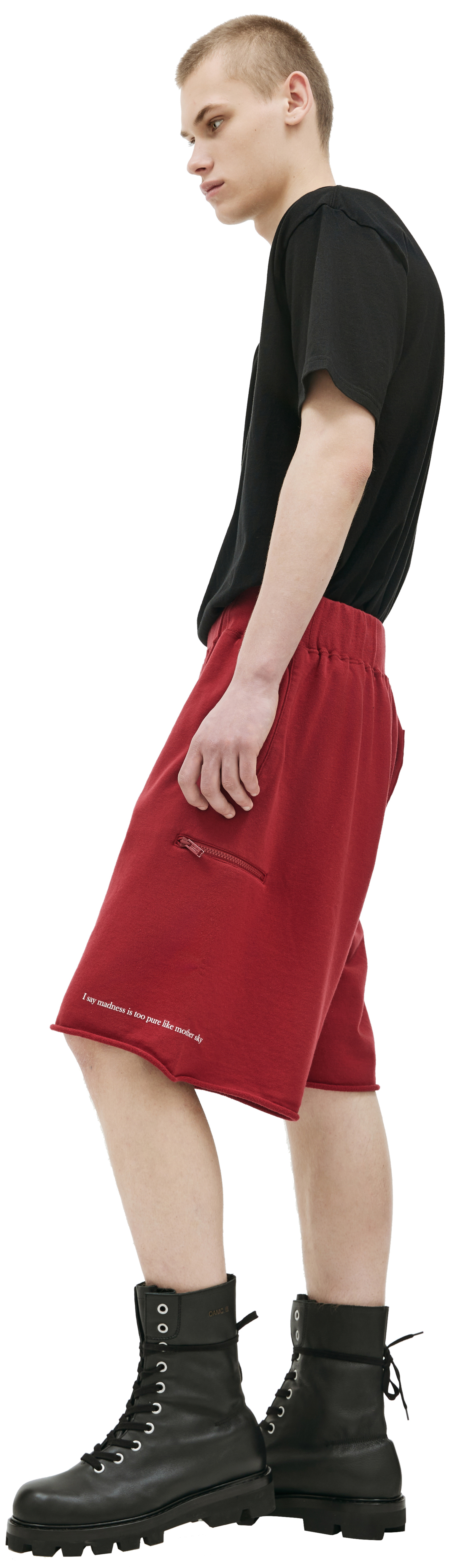 Undercover Red cotton shorts