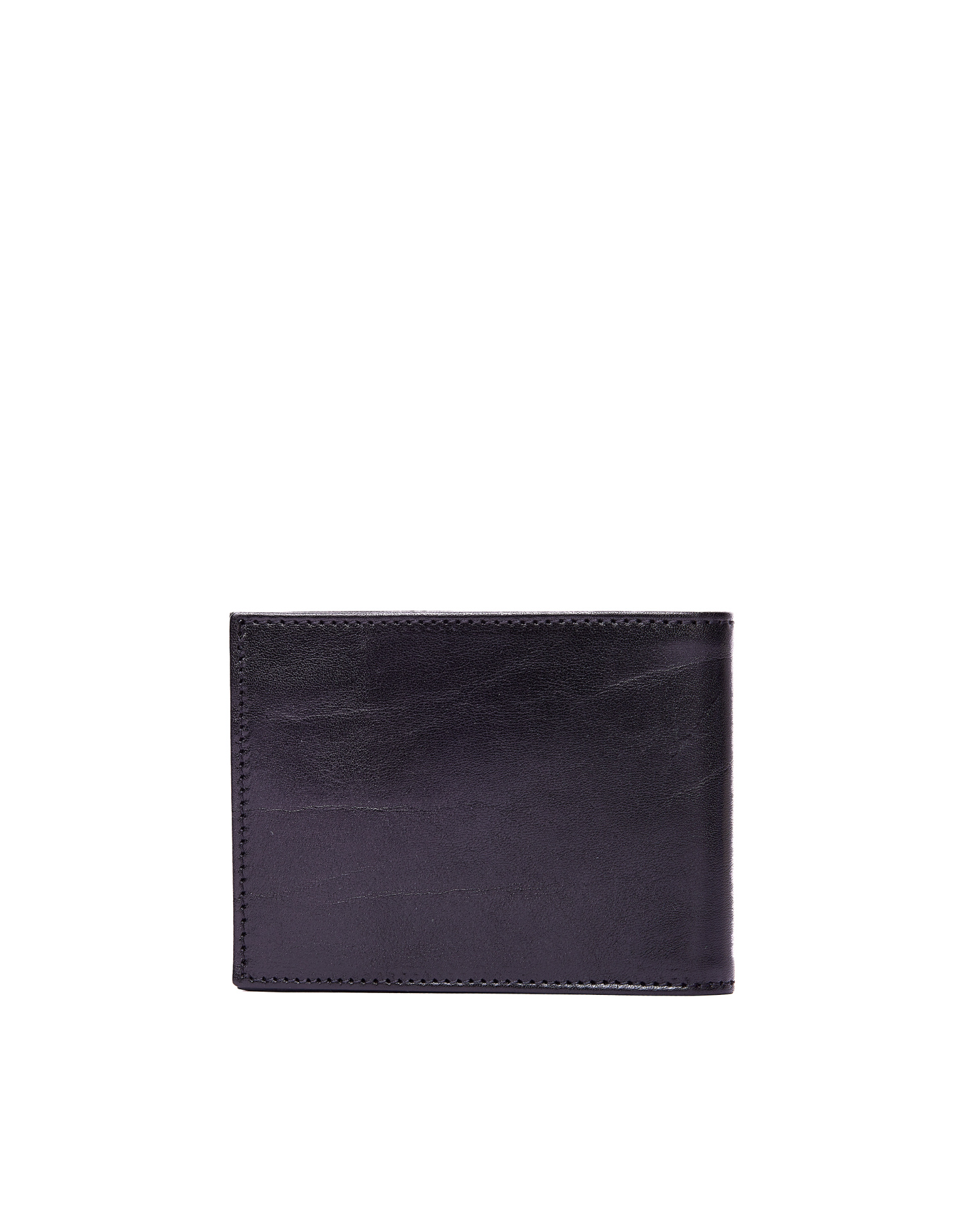 Ugo Cacciatori Black Leather Pocket Wallet