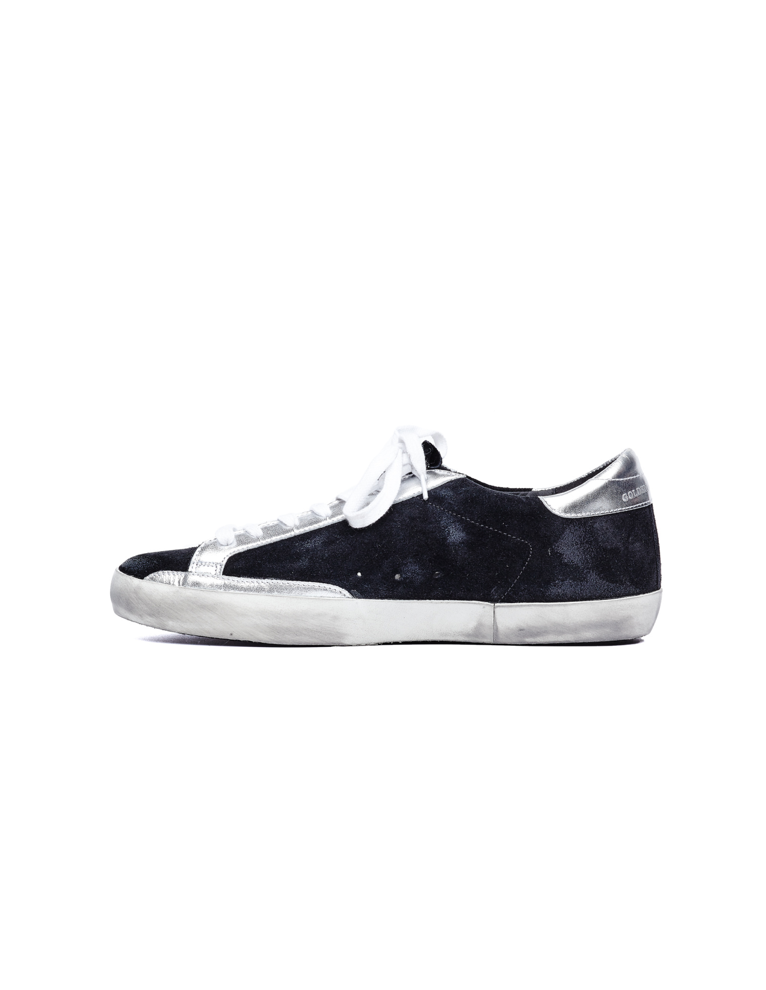 Golden Goose Black & Silver Superstar Sneakers