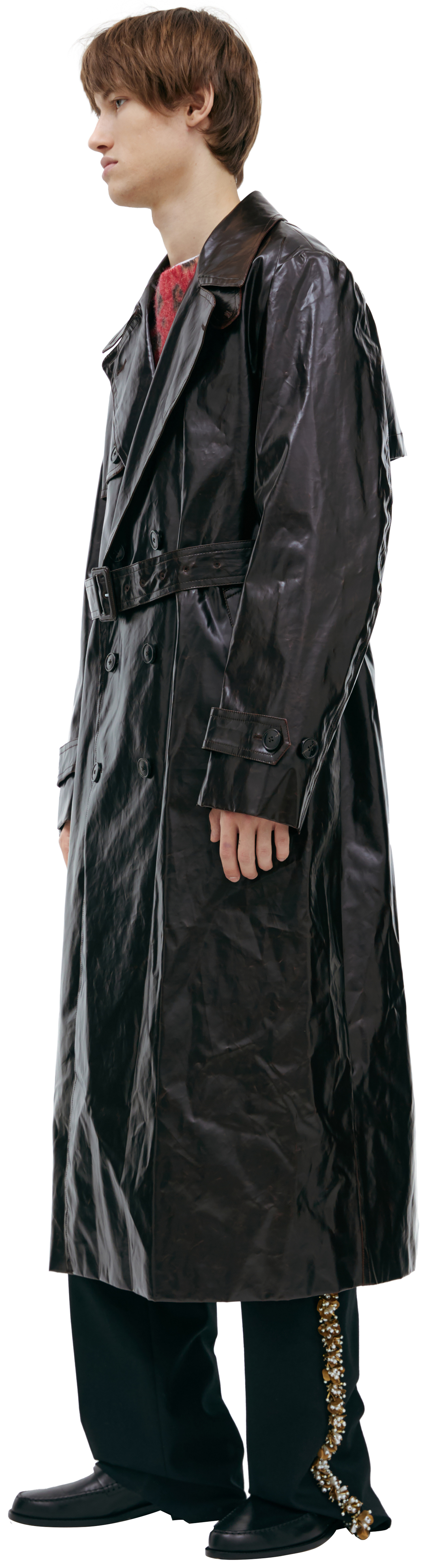 Dries Van Noten Double-breasted trench coat with belt