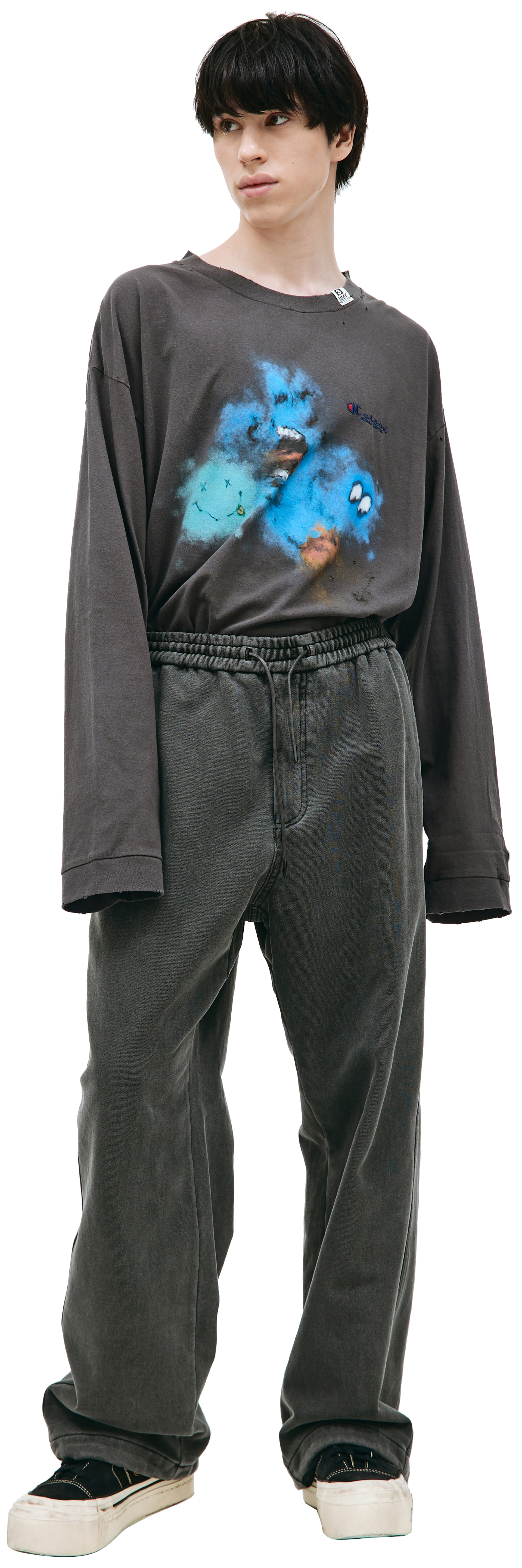 Juun.J Drawstring wide-leg sweatpants