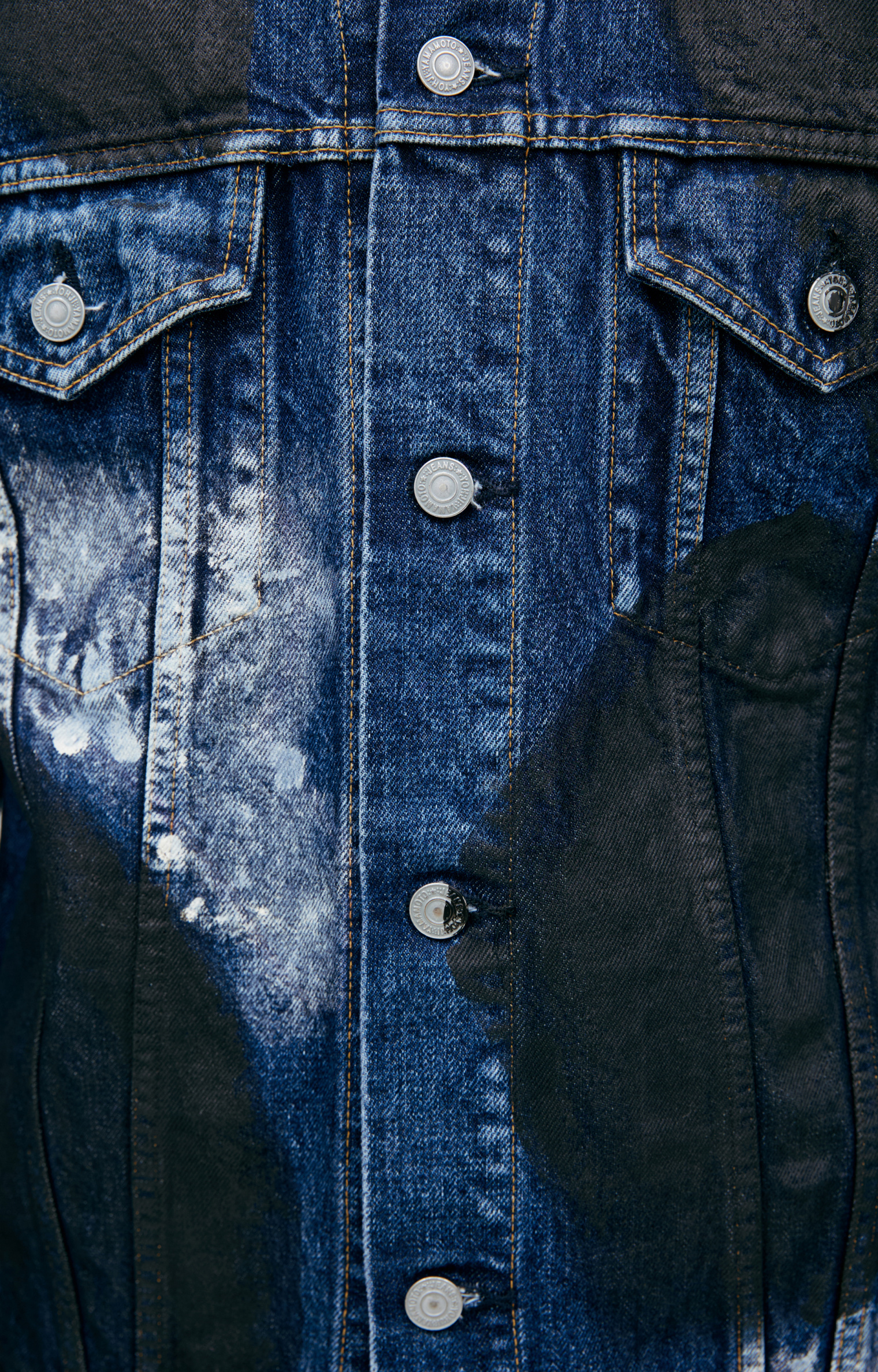 Yohji Yamamoto Denim jacket with paint effect