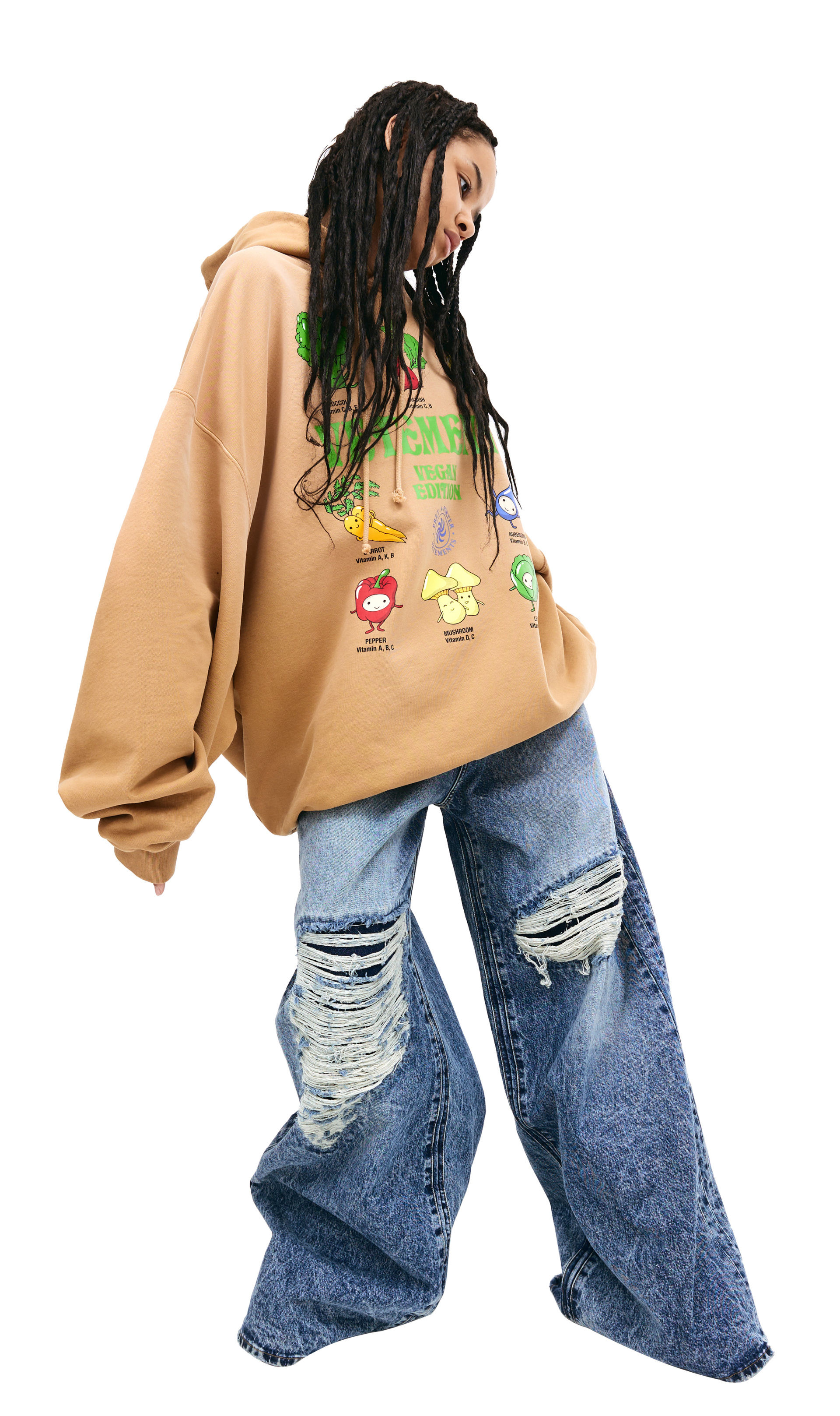 VETEMENTS Vegan Edition logo hoodie