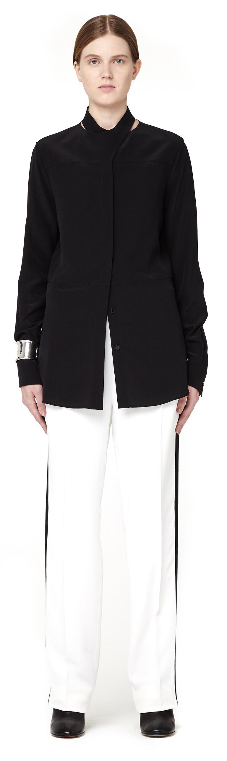 Haider Ackermann Wide-leg Striped White Pants