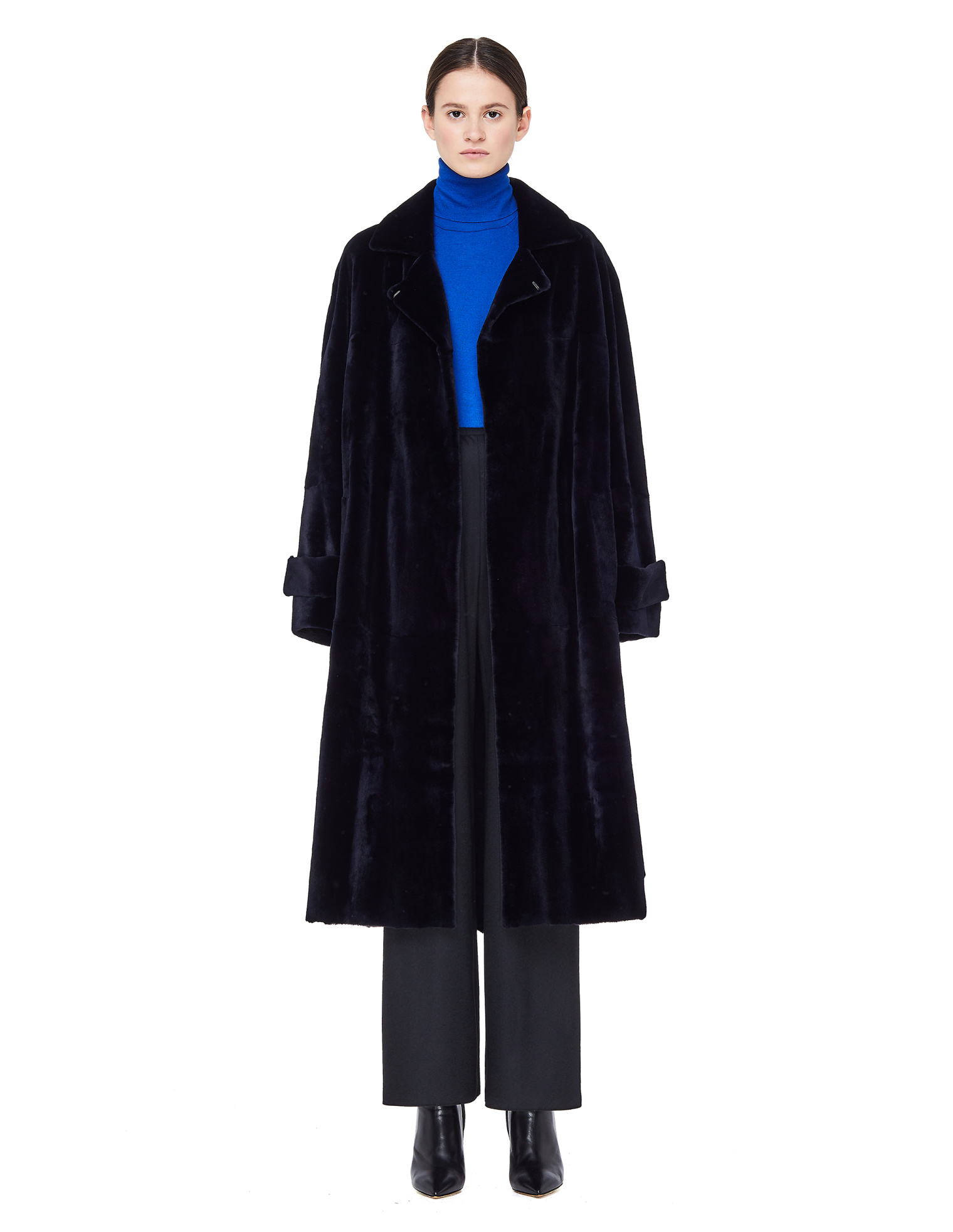 32 Paradis Navy Mink Fur Torrent Coat