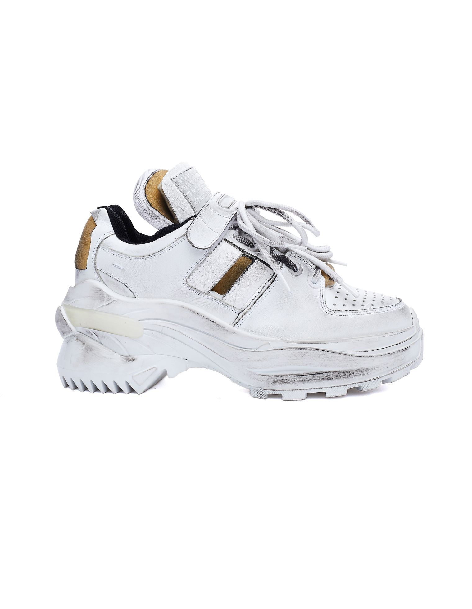 Maison Margiela Retro Fit White Leather Sneakers