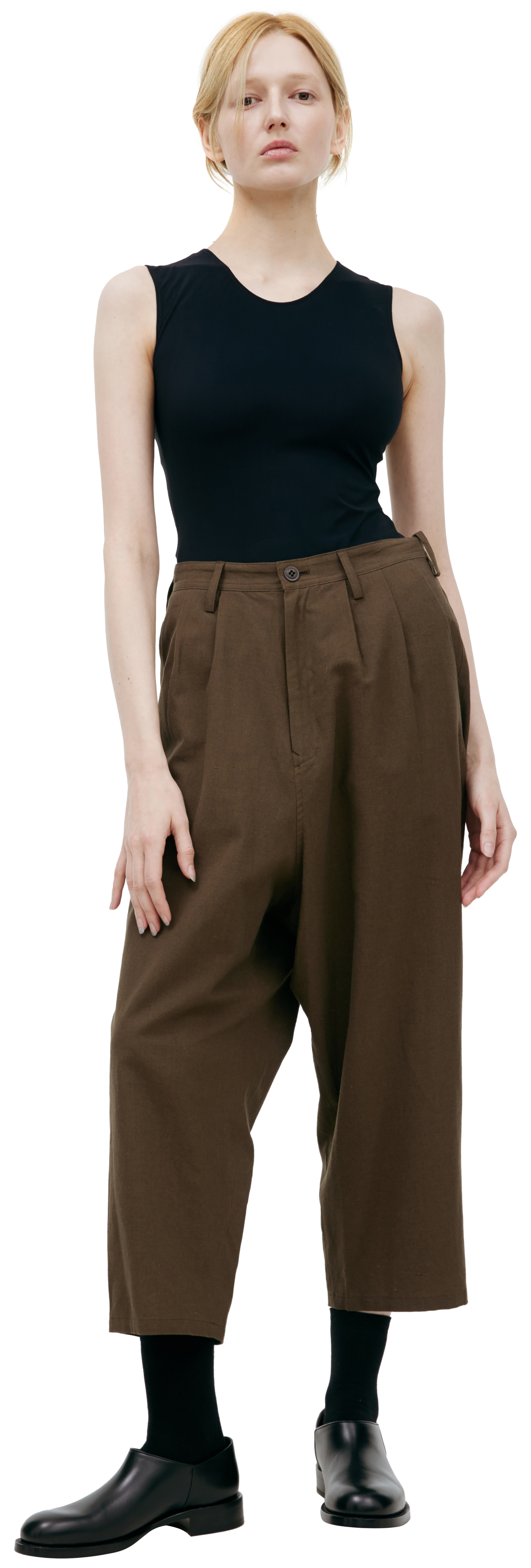 Y\'s Straight cotton trousers