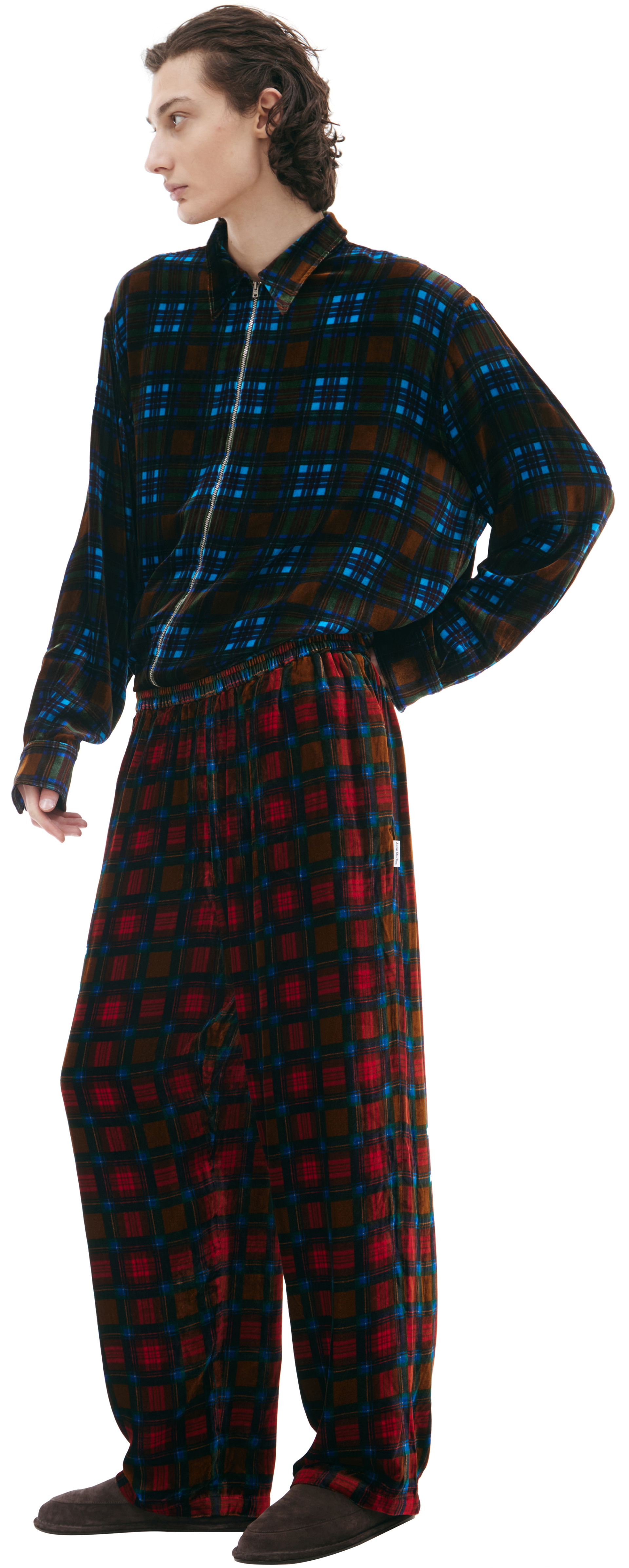 Acne Studios Red plaid trousers