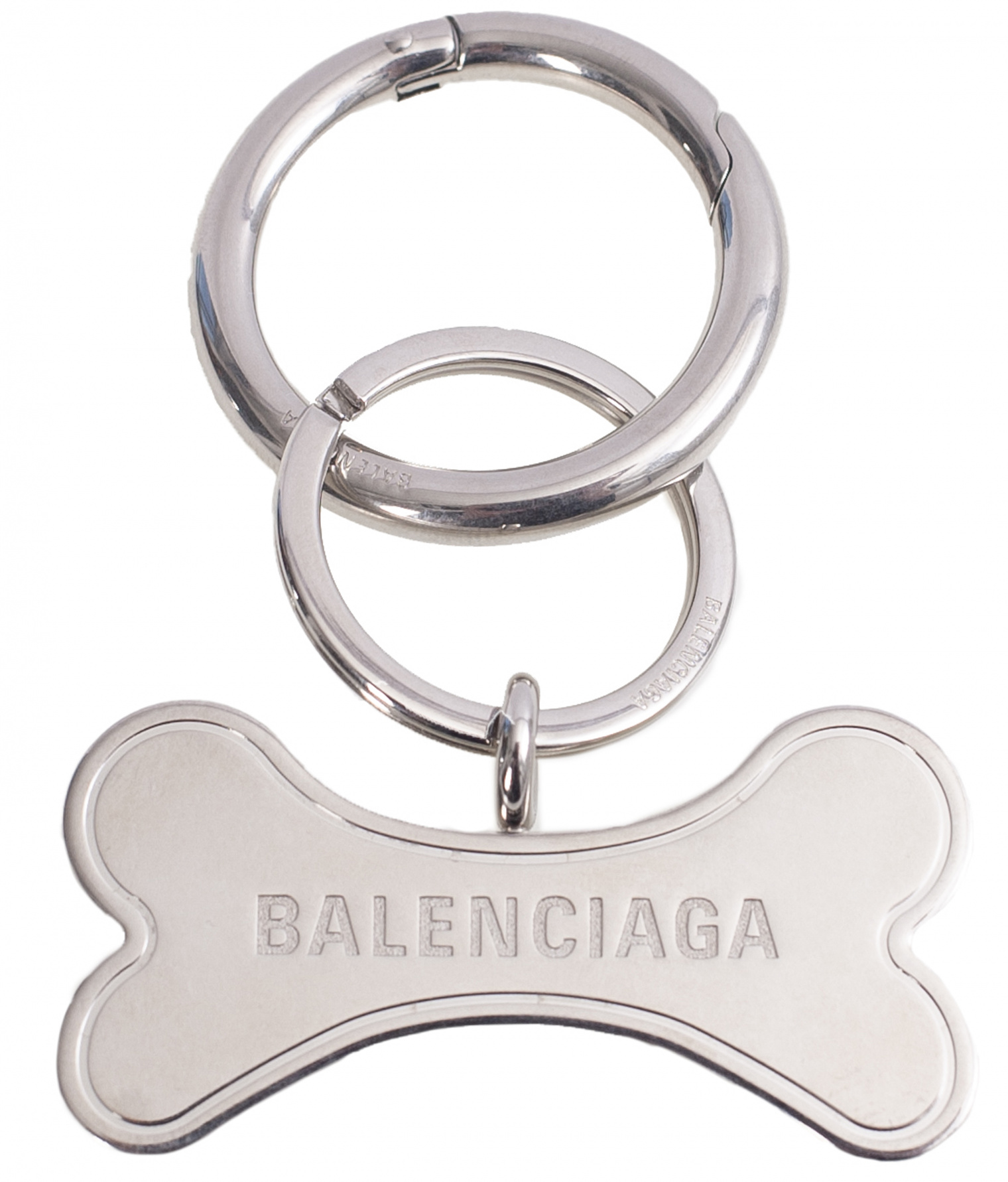Balenciaga women silver keychain with charm for $440 online on SV77, 637480/TZ8ZI/0668