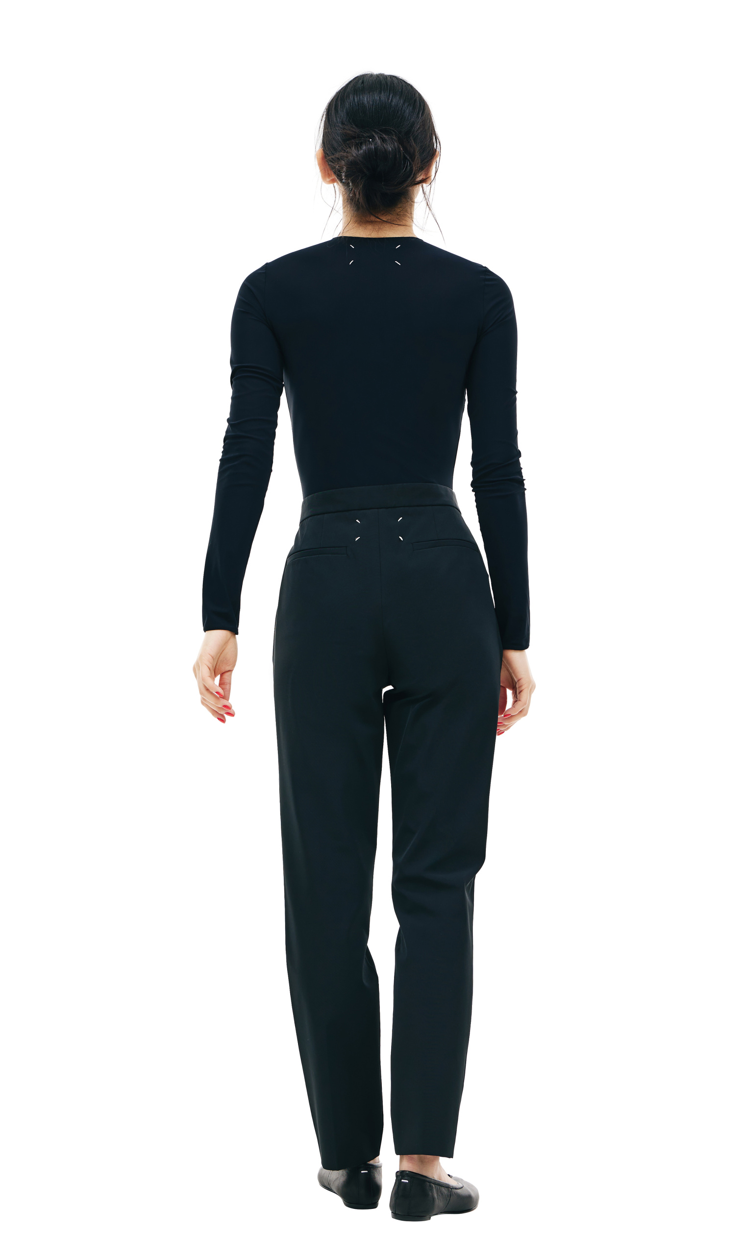 Maison Margiela Black Straight Leg Trousers