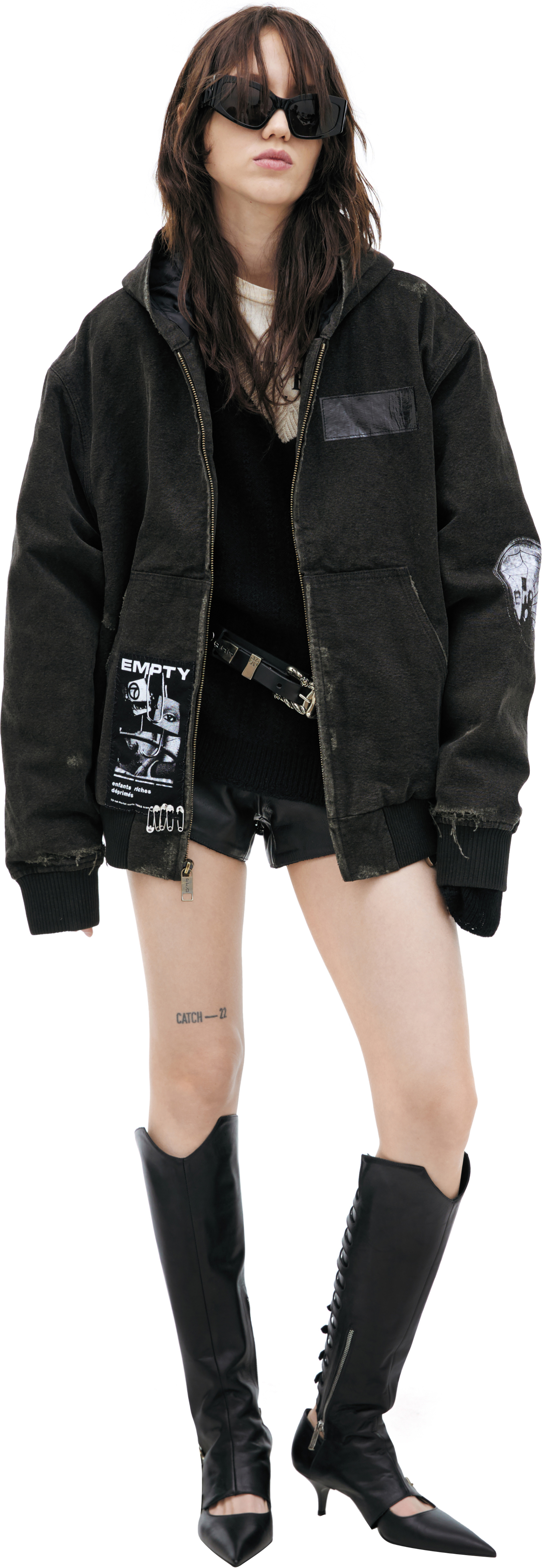 Enfants Riches Déprimés Denim jacket with patch