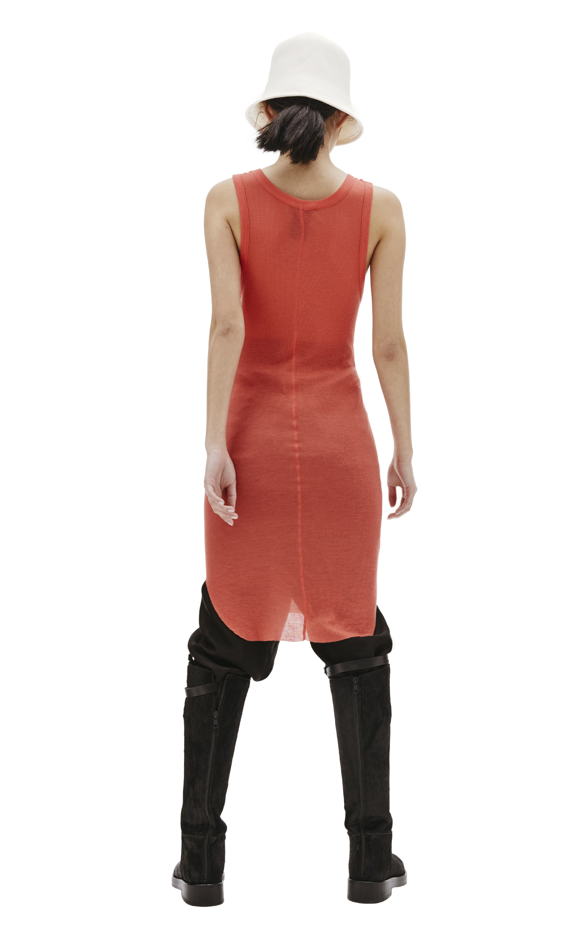 Ann Demeulemeester Red Viscose & Cashmere Tank Top