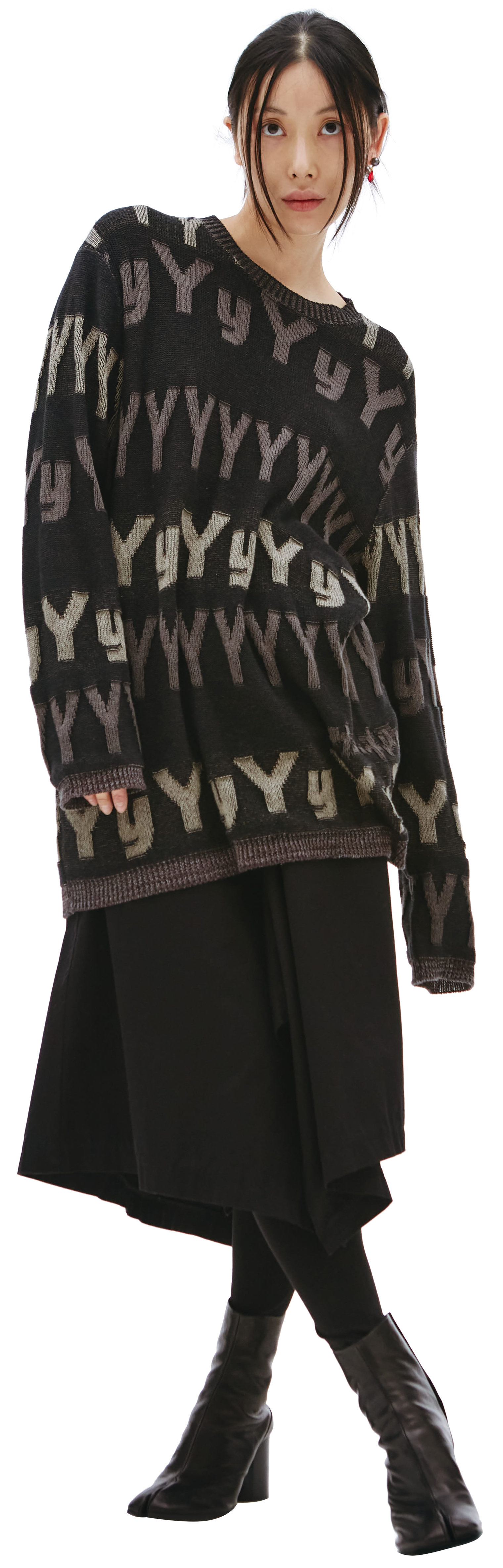 Yohji Yamamoto All over logo knit sweater