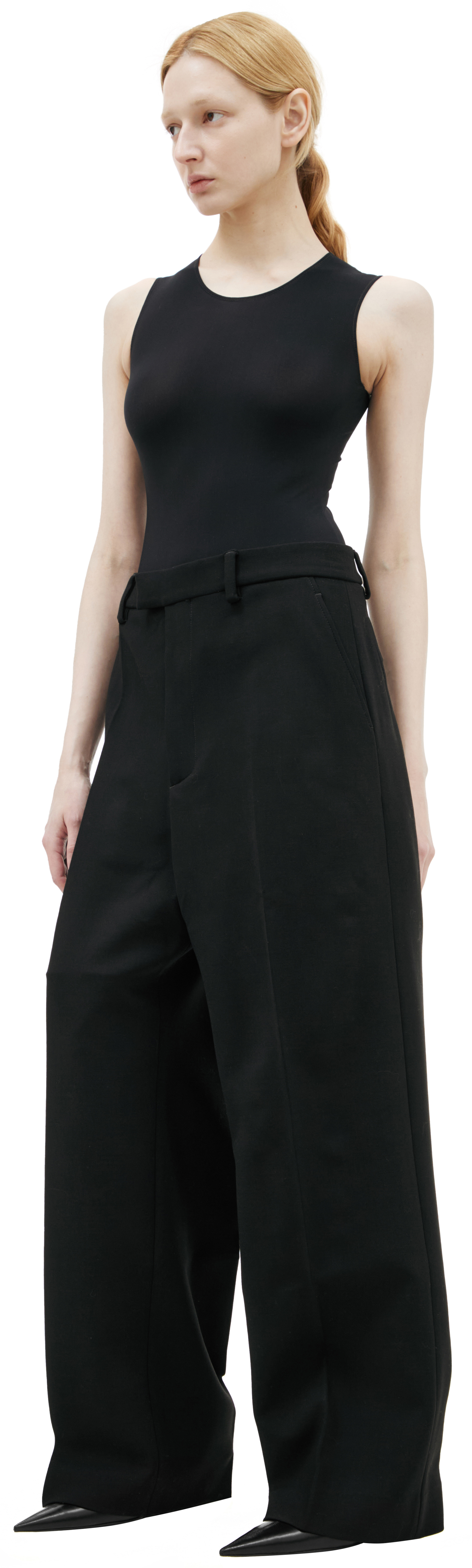 VETEMENTS Black trousers with arrows