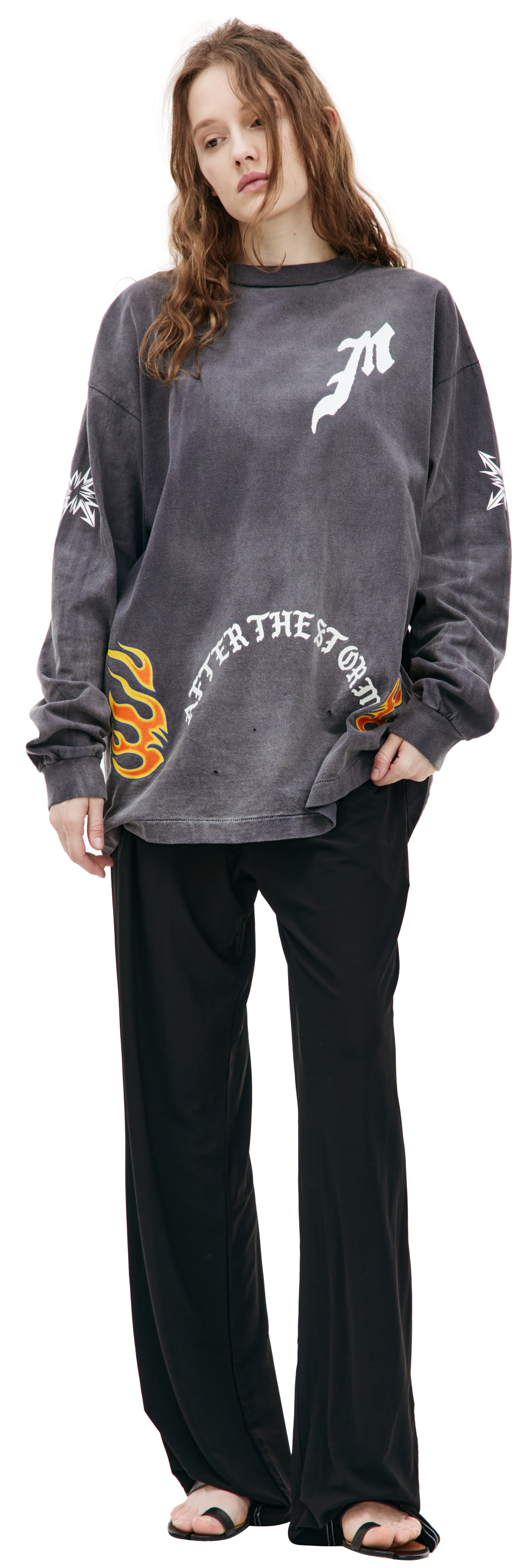 Saint Mxxxxxx Gothic printed longsleeve