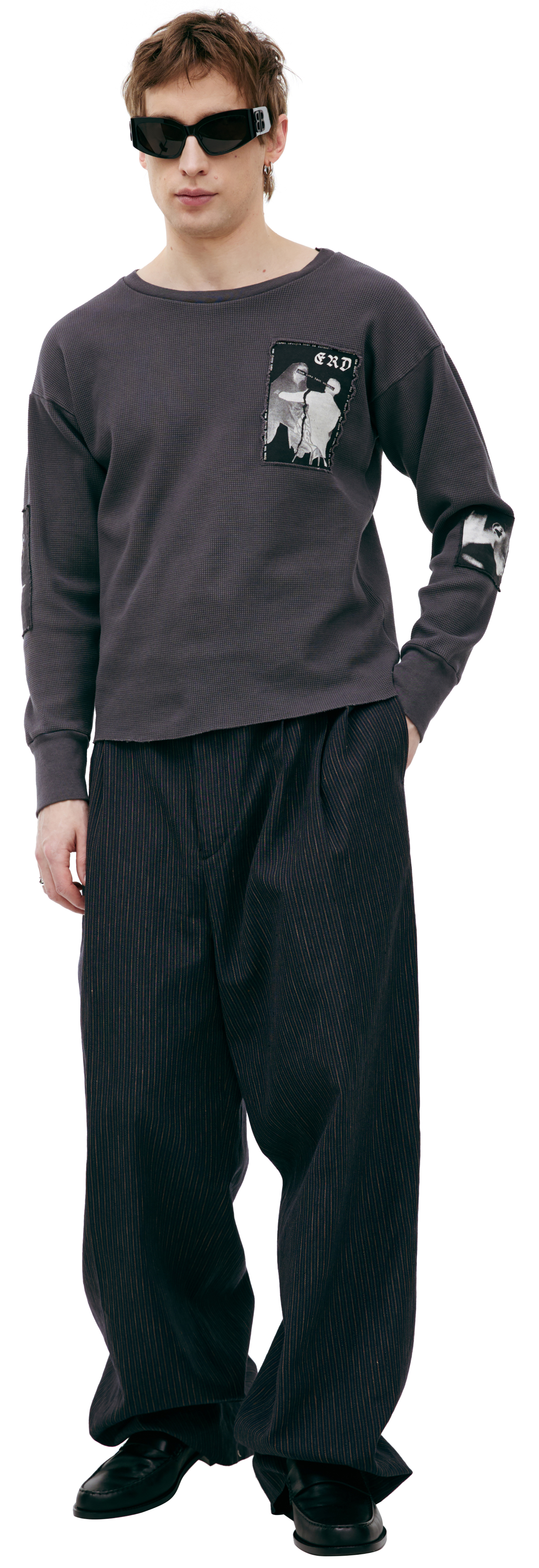 Enfants Riches Déprimés Grey longsleeve with patches