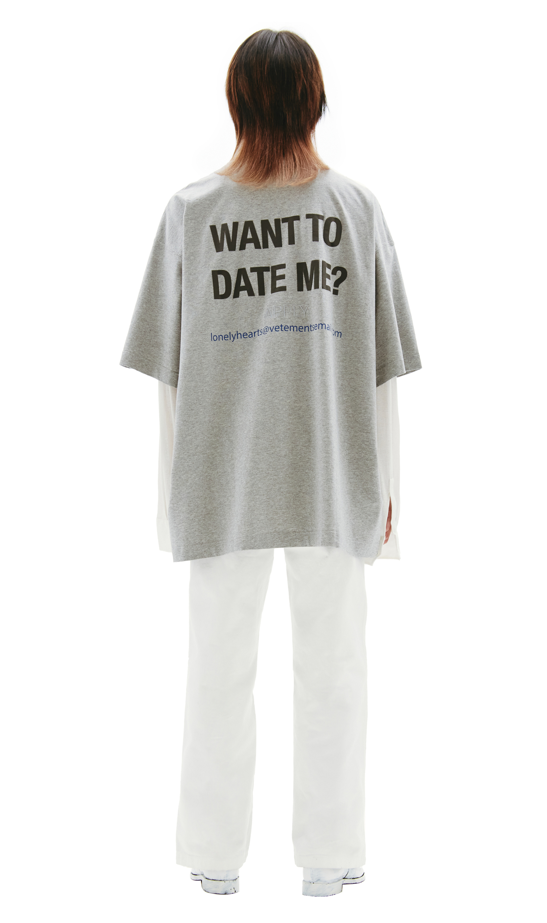 VETEMENTS Grey Printed T-shirt