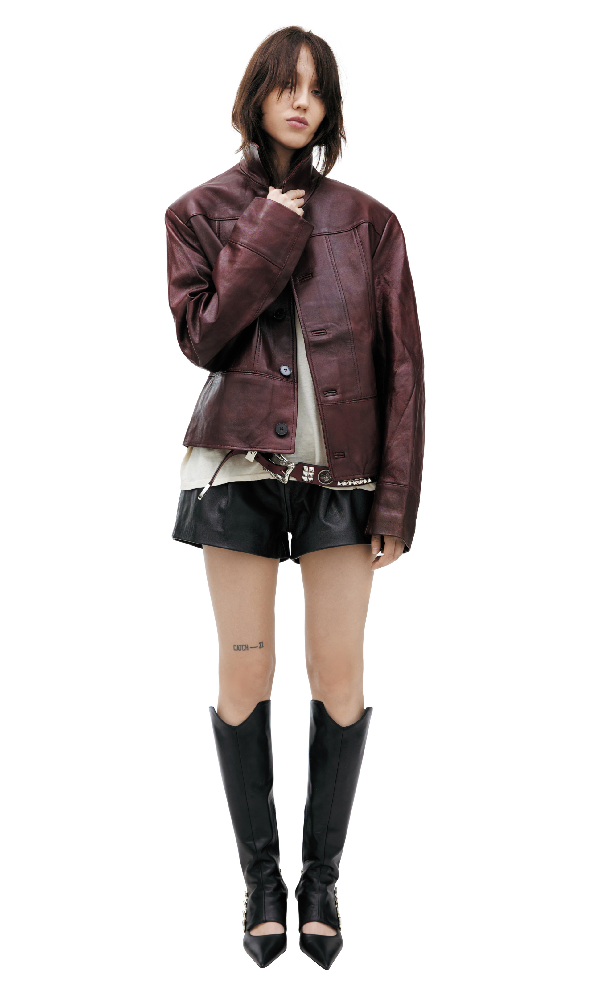 Enfants Riches Déprimés Red leather jacket