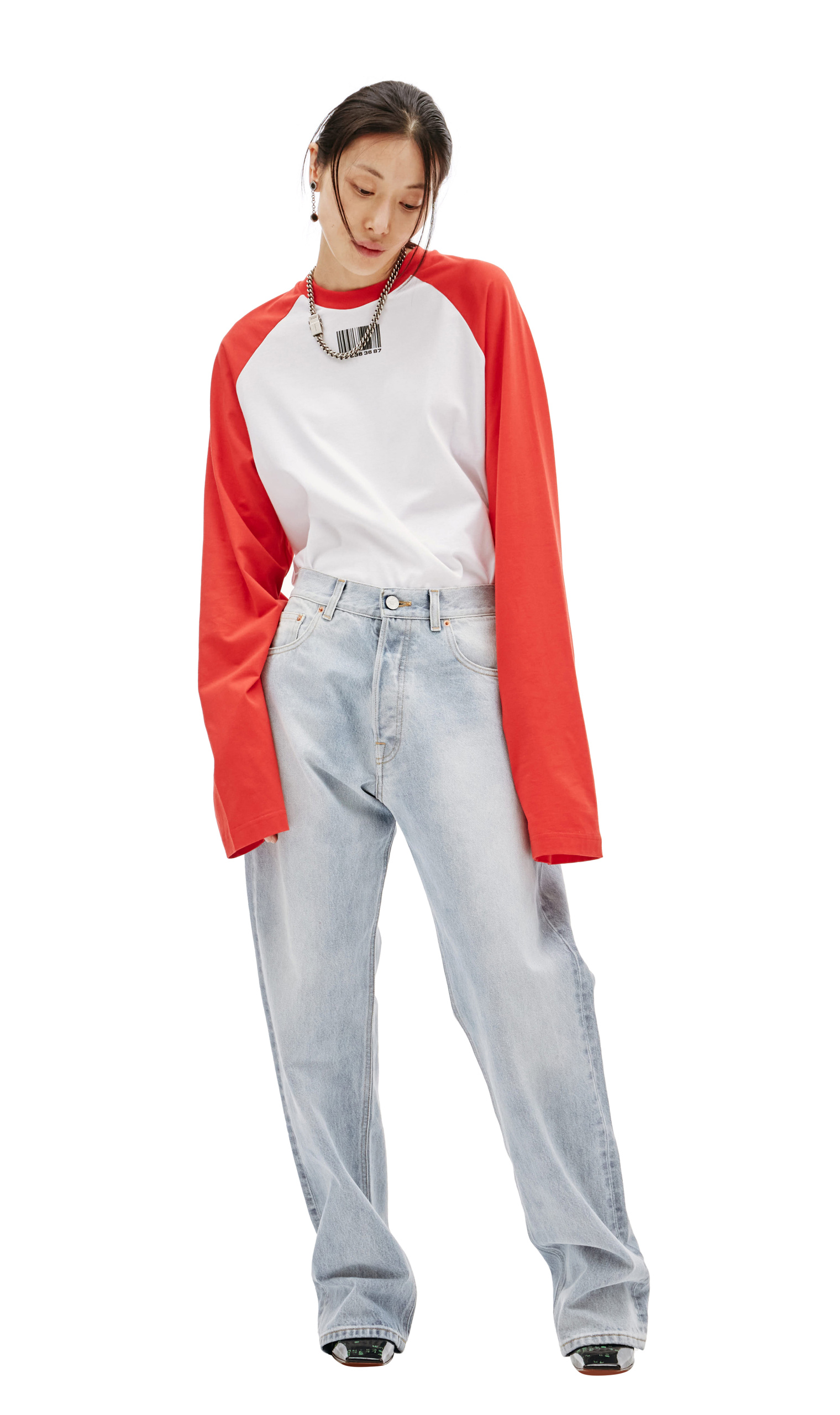 VTMNTS Barcode oversized longsleeve t-shirt