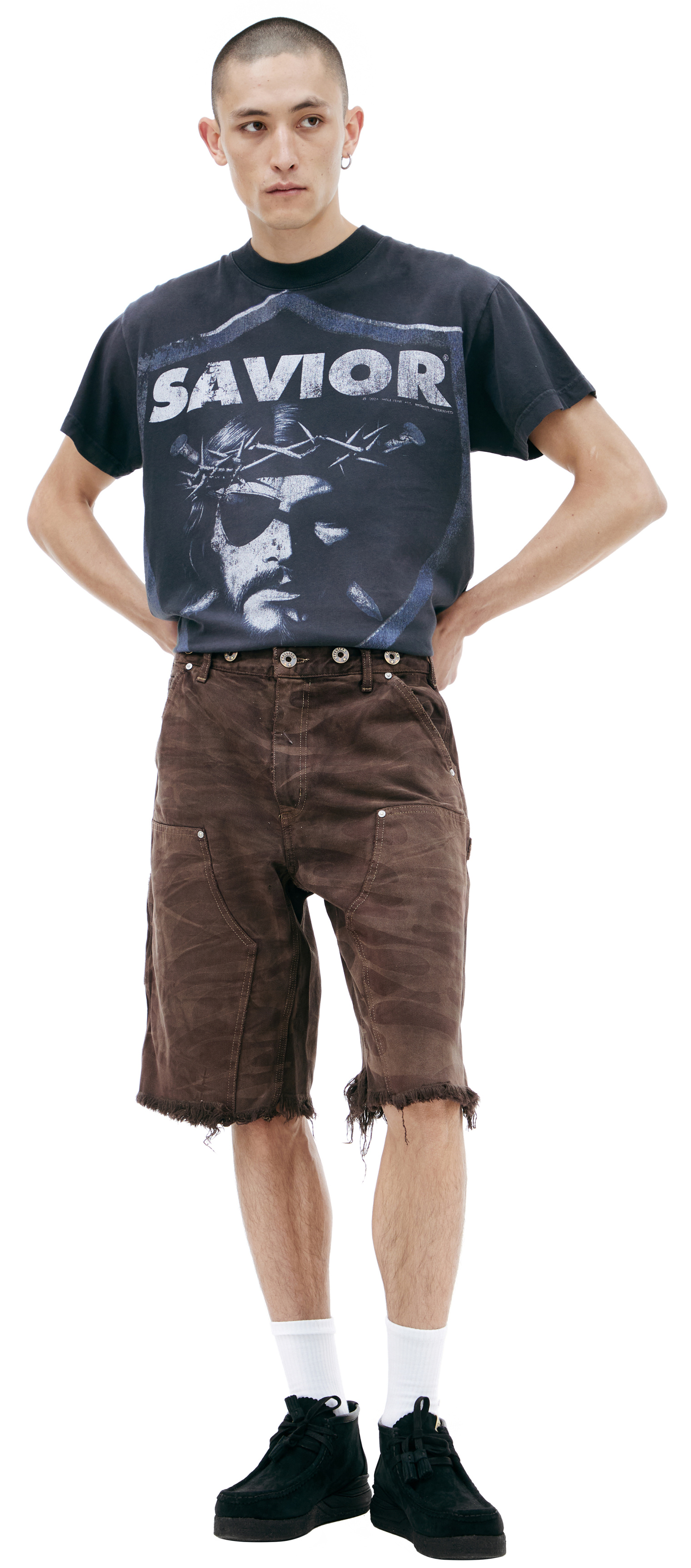 Hellstar Denim shorts with patch